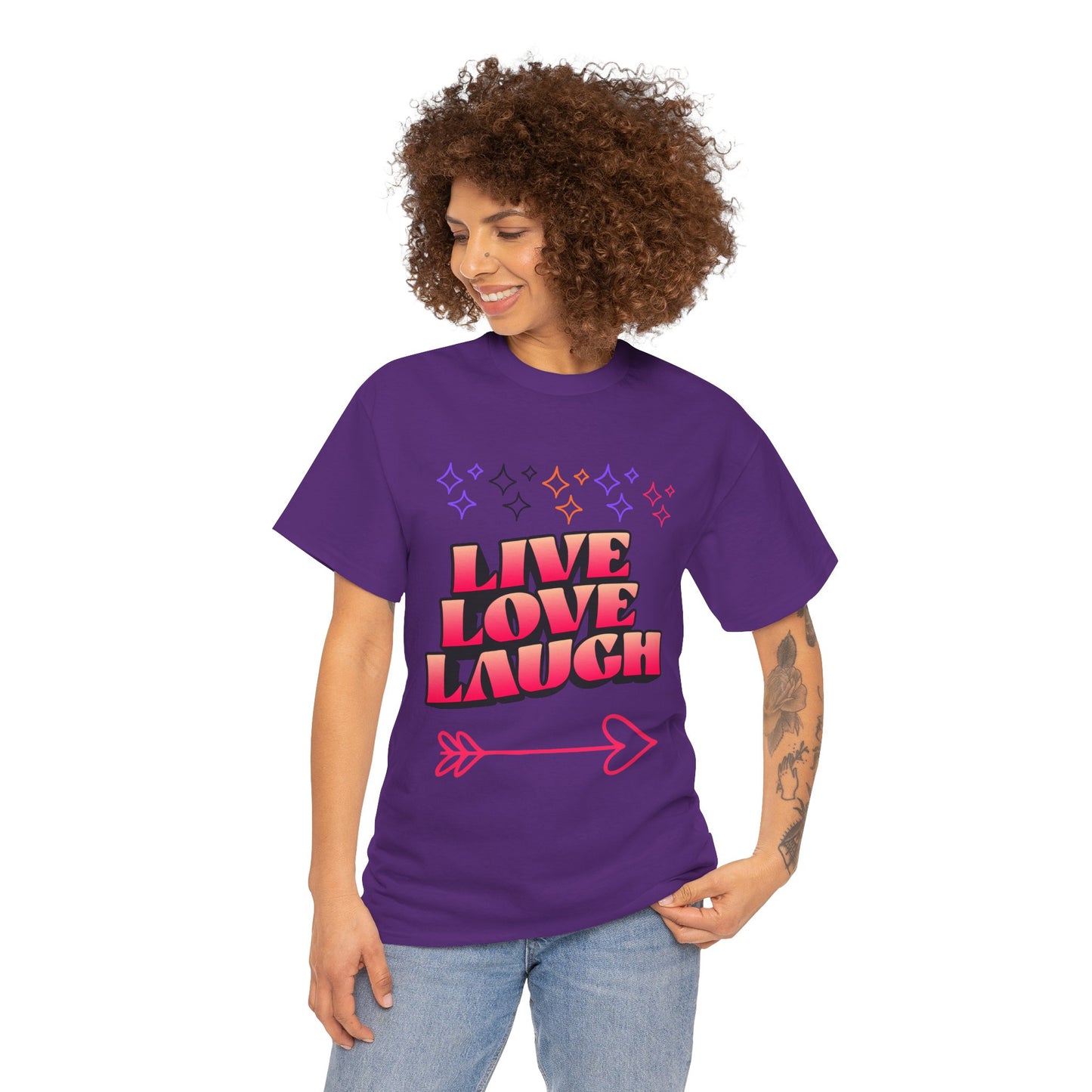 Live Love Laugh Women's Tee — Inspirational Graphic T-Shirt