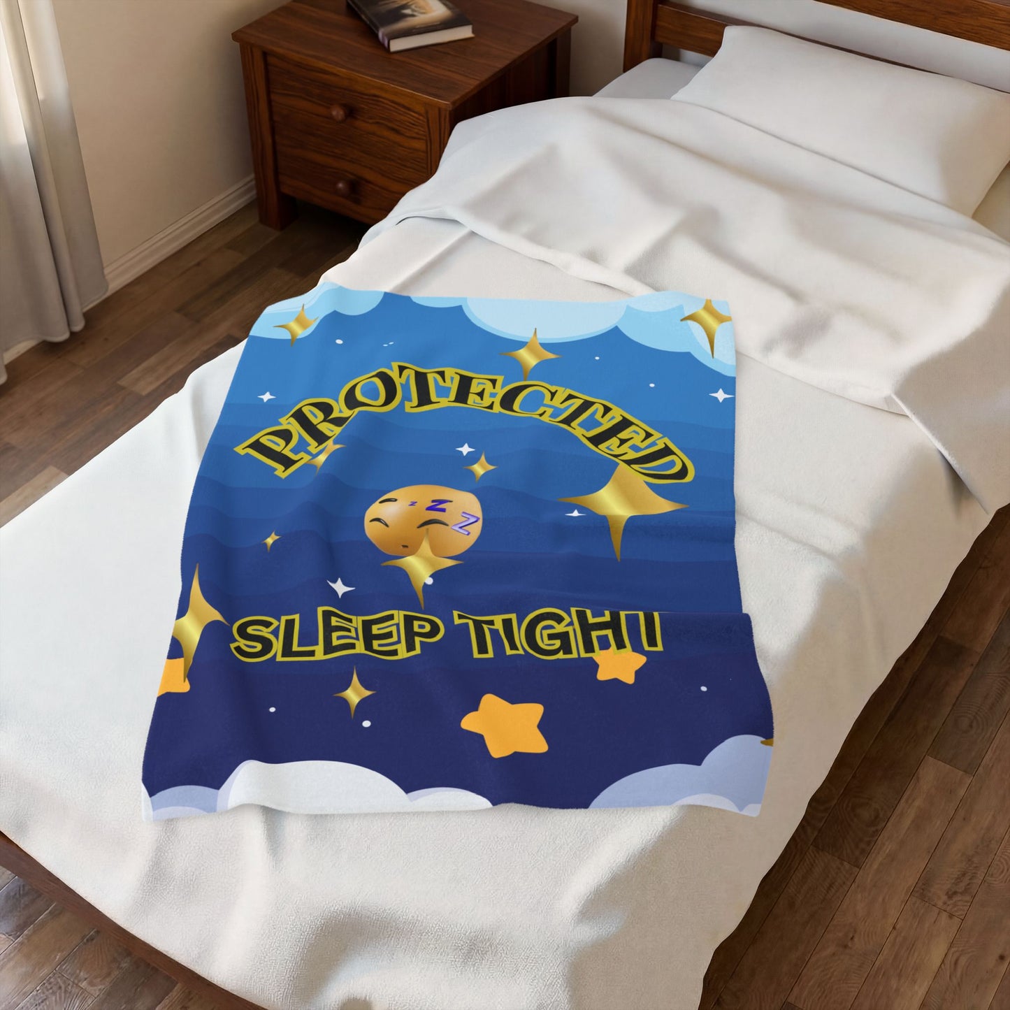 Protected Sleep Tight Velveteen Plush Blanket