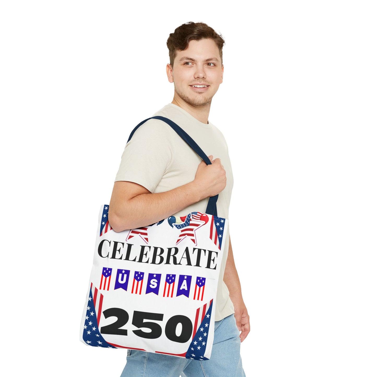 Celebrate USA 250 Tote Bag | 4th of July bag for firework