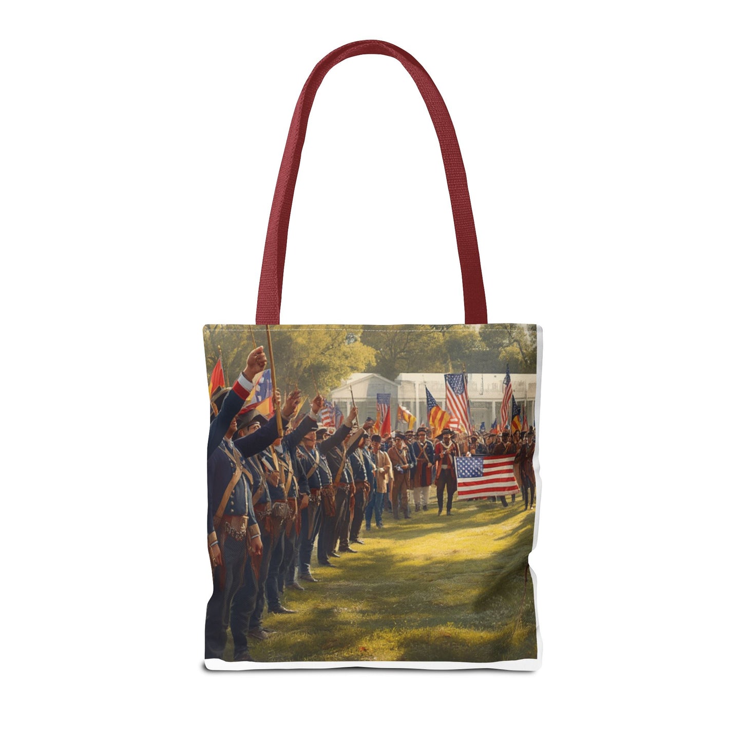 America 250 Years Flag Crossed Flags Patriotic Tote Bag | Independence Day