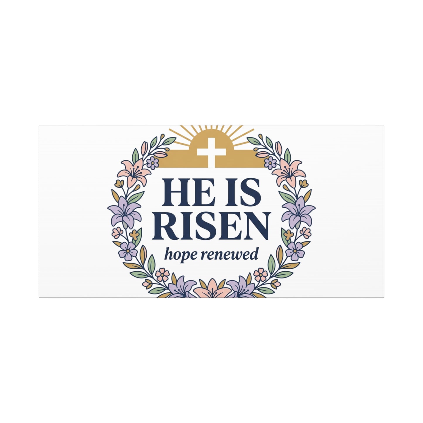 He Is Risen Canvas | Christian Easter Wall Art, Resurrection Scripture