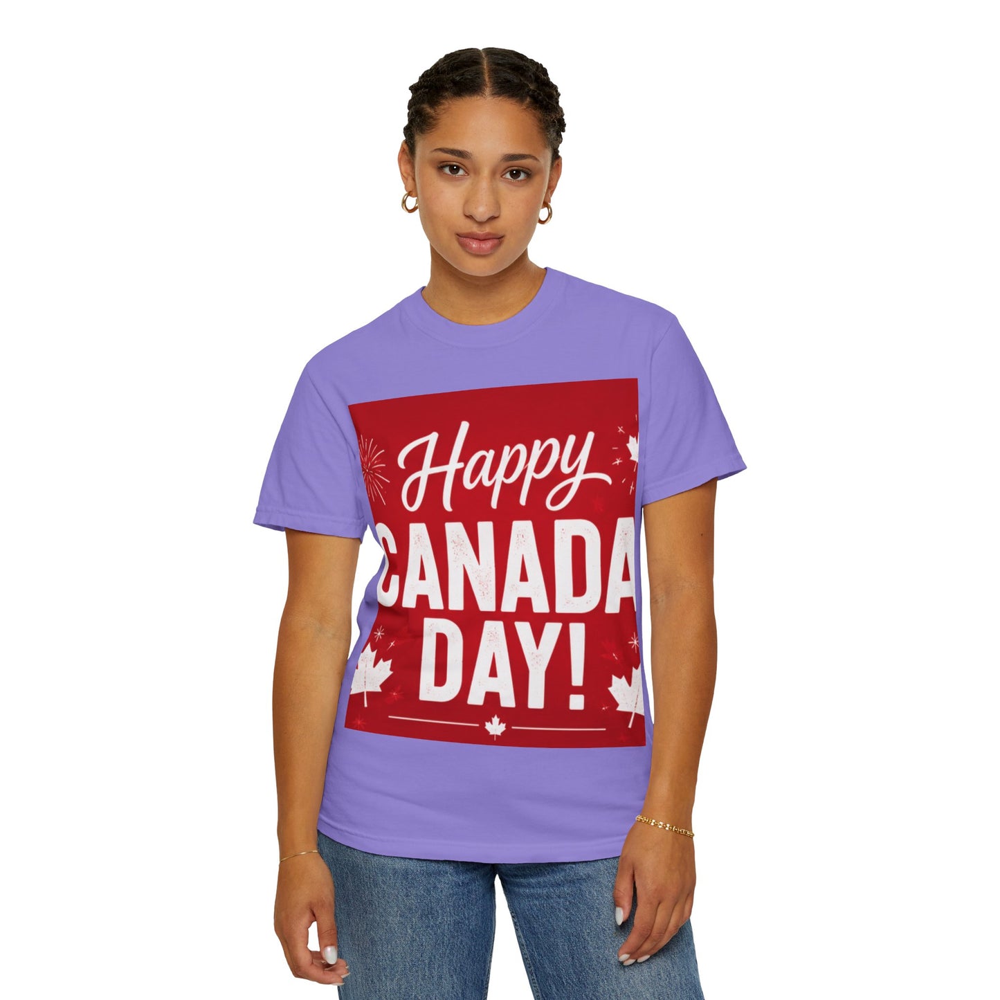 Happy Canada Day T-Shirt — Red Maple Leaf Canada Day Tee