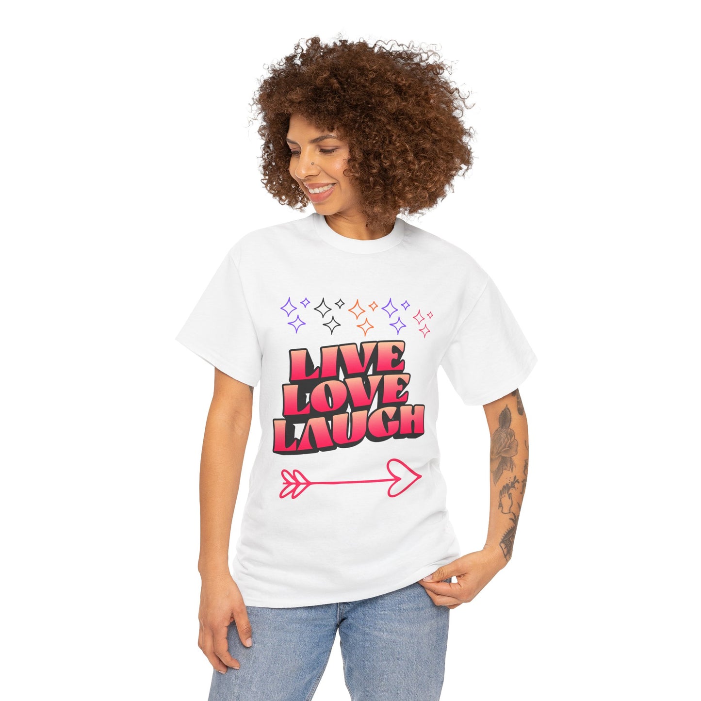 Live Love Laugh Women's Tee — Inspirational Graphic T-Shirt