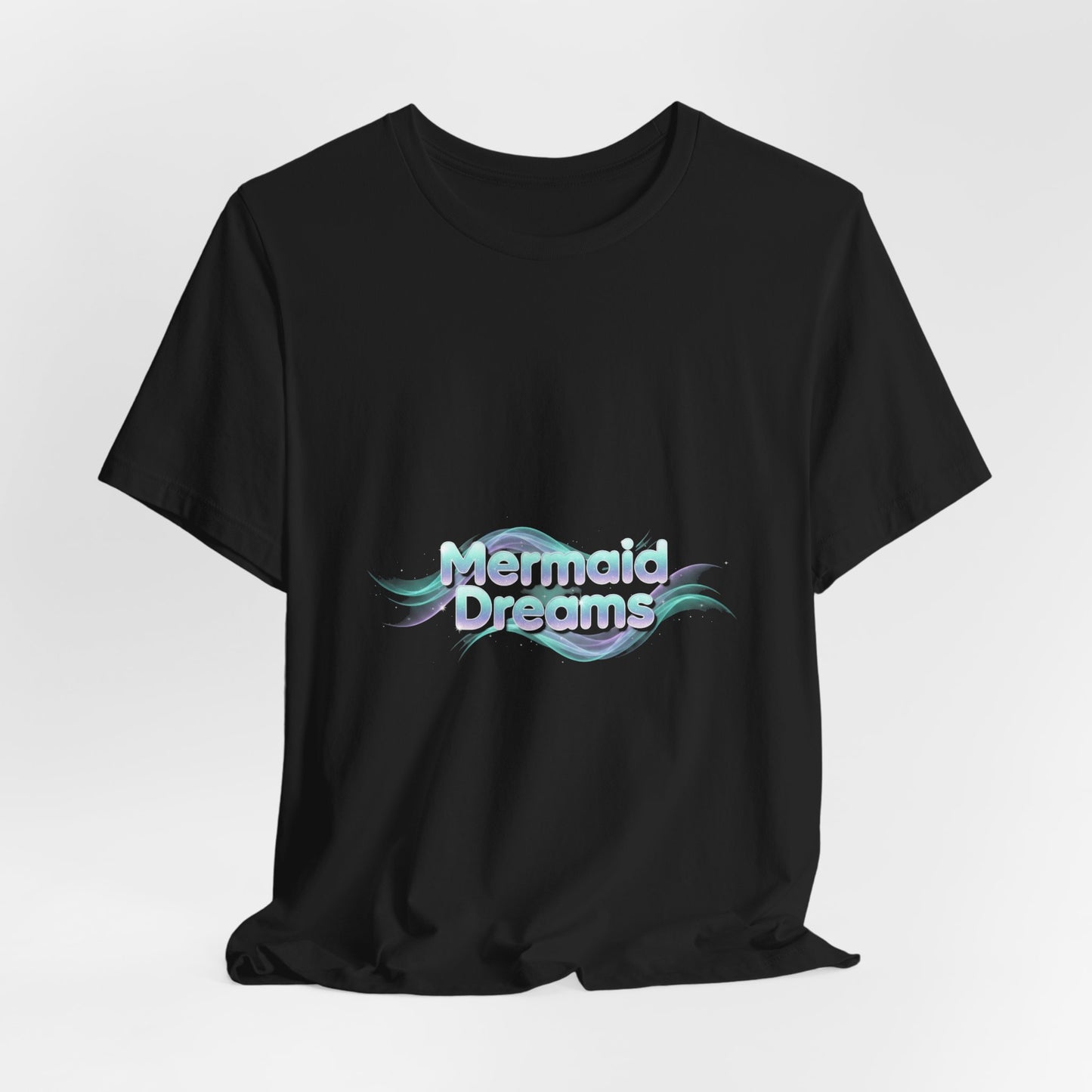 Mermaid Dreams tee | iridescent text, pearly word accent