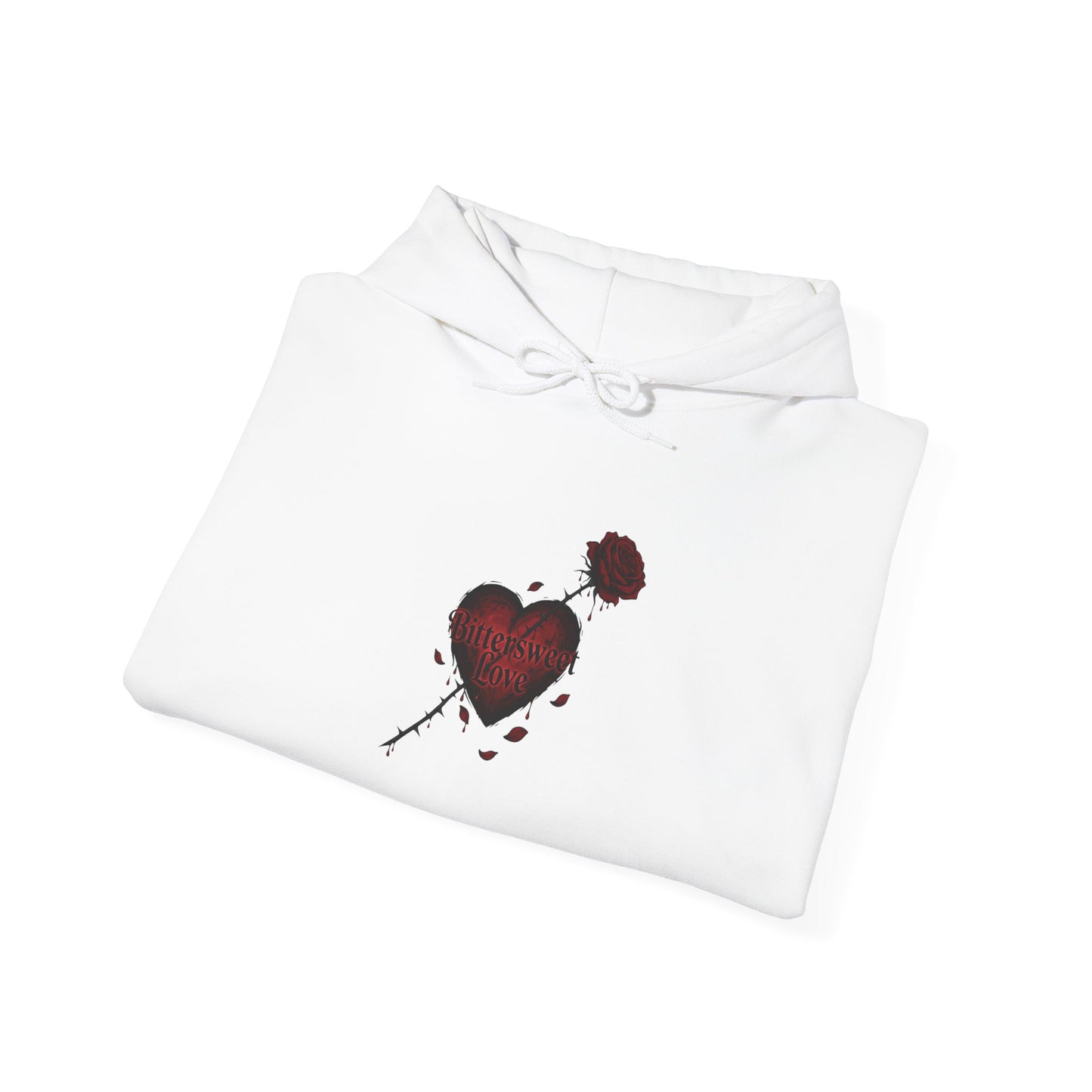 Bleeding Heart Sketch Hoodie | goth valentine, dark romance