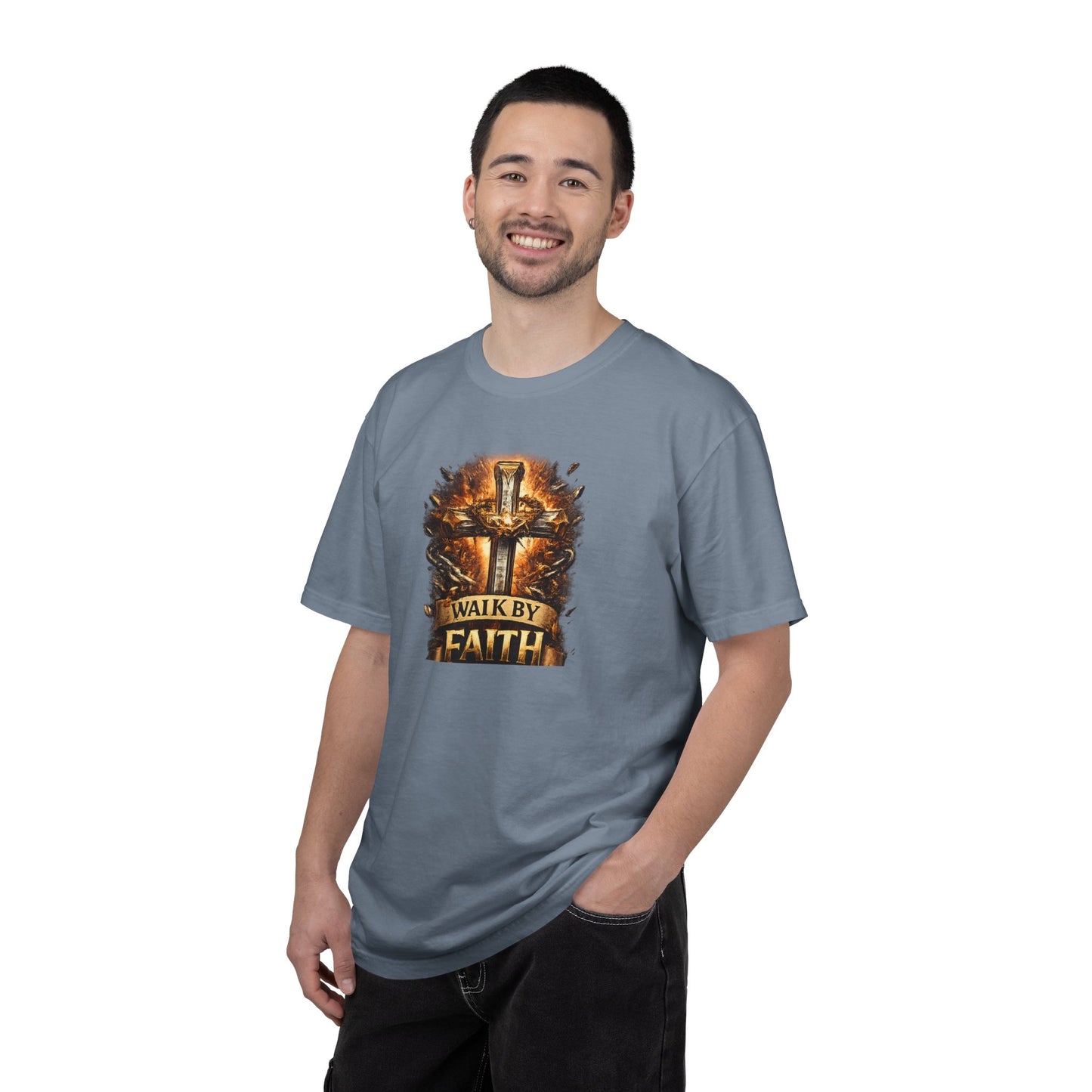 Walk By Faith T-Shirt — Christian Armor Graphic Tee