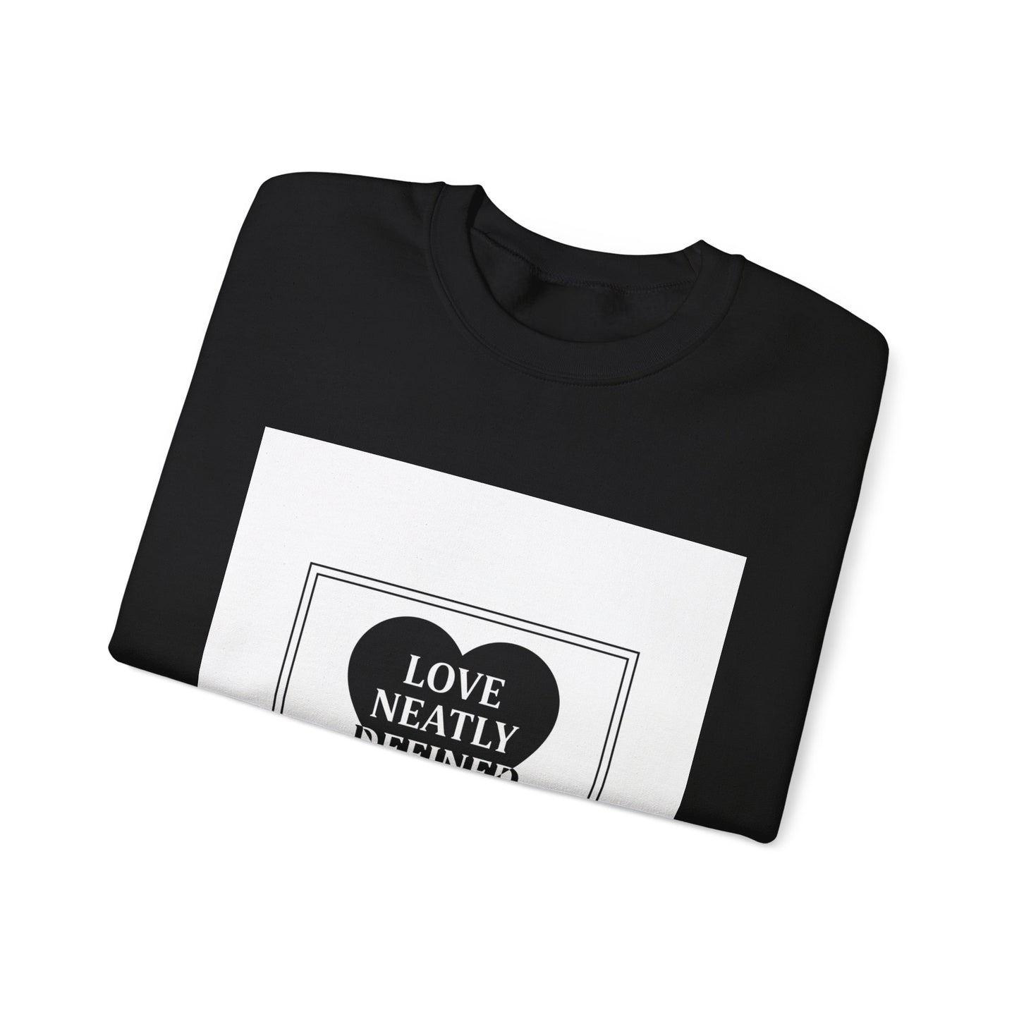 Love Neatly Defined Crewneck Sweatshirt | Editorial Black and White Love Print