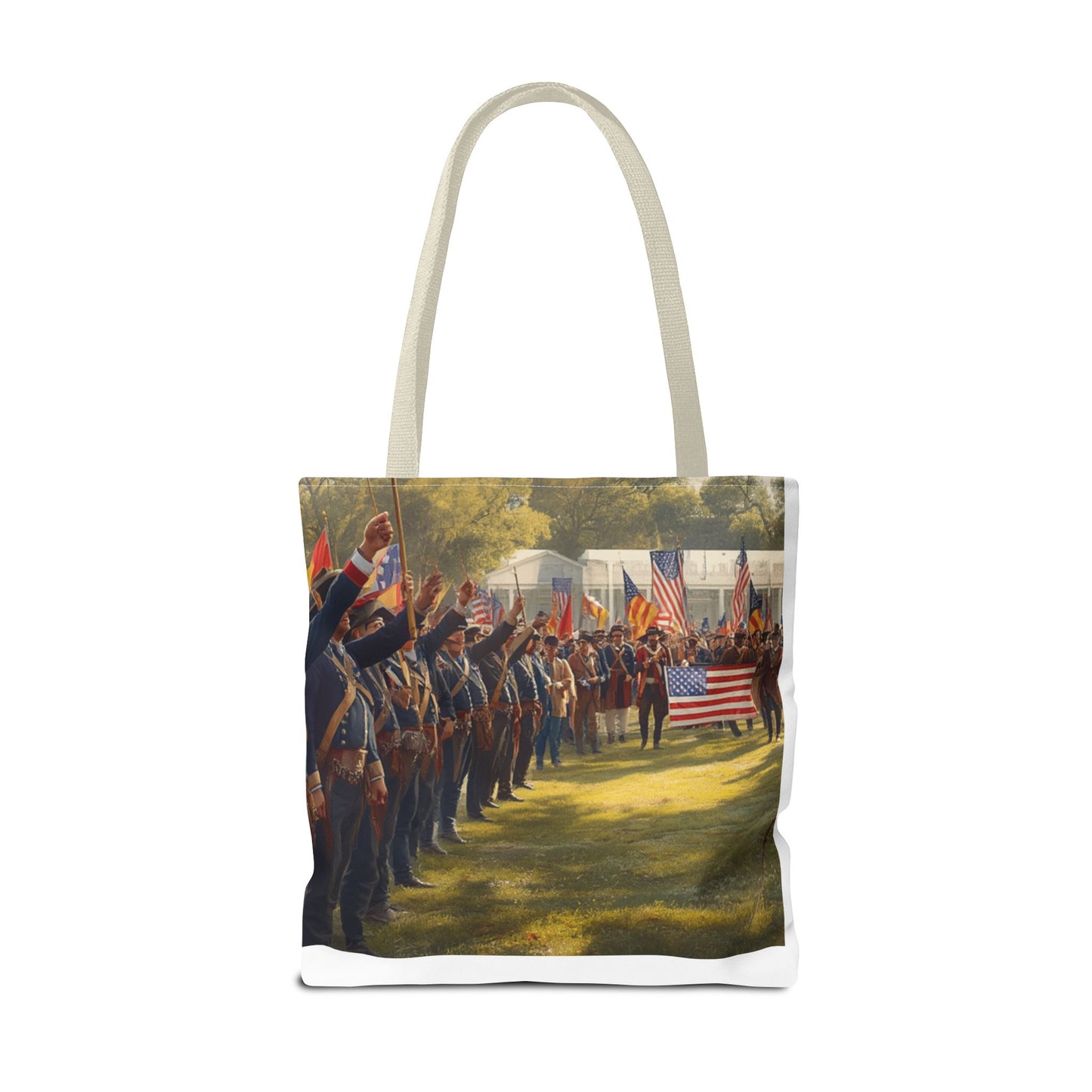 America 250 Years Flag Crossed Flags Patriotic Tote Bag | Independence Day