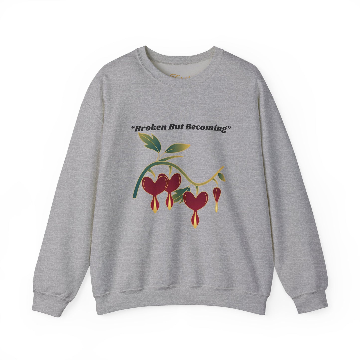 Ladies Pullover Sweatshirt Broken But Becoming