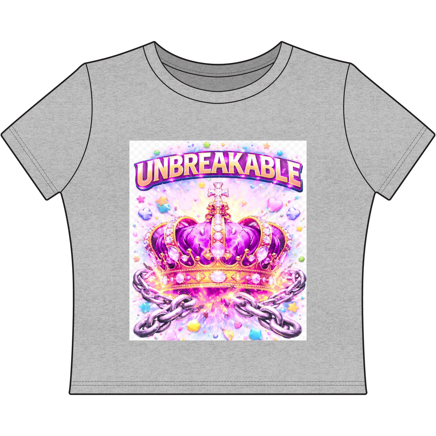 Unbreakable Crown baby tee | Women's graphic tee