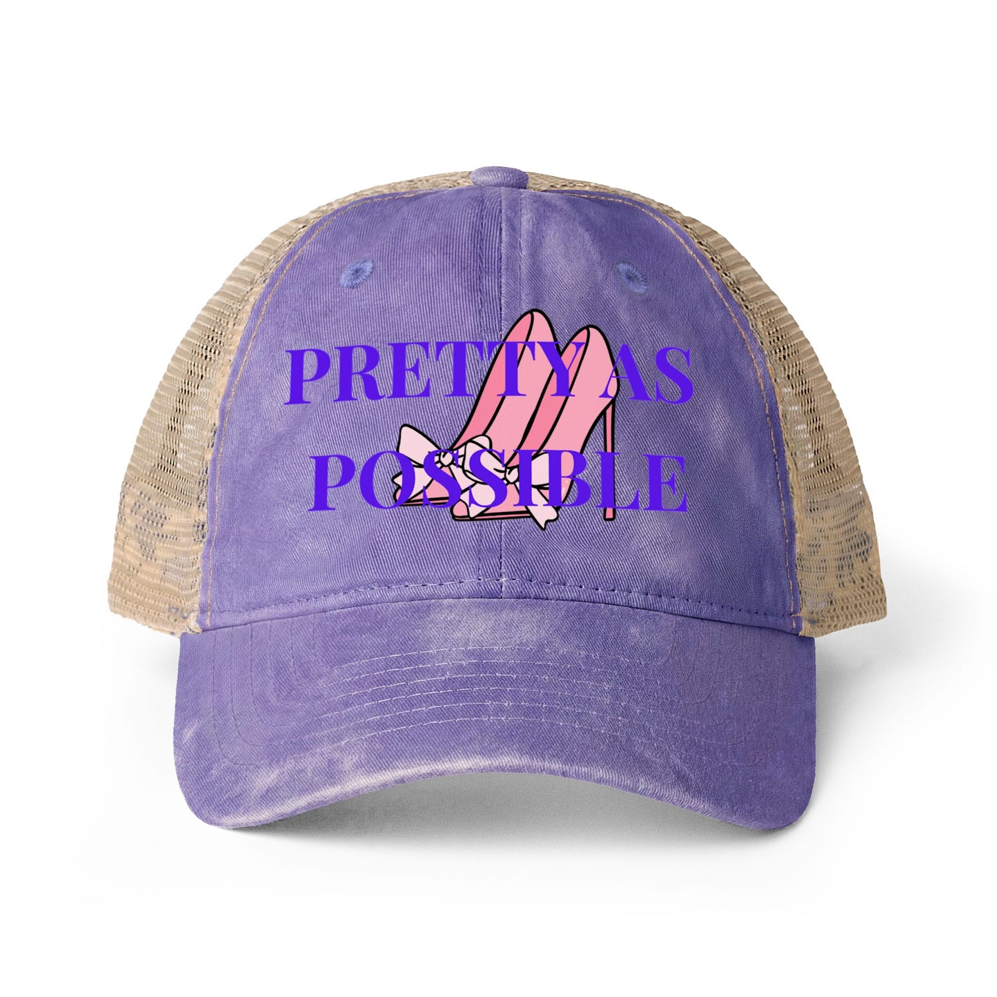Pretty Is Possible Embroidered Trucker Hat  Inspirational Womens Cap Trendy  Hat  Cute Motivational Gif