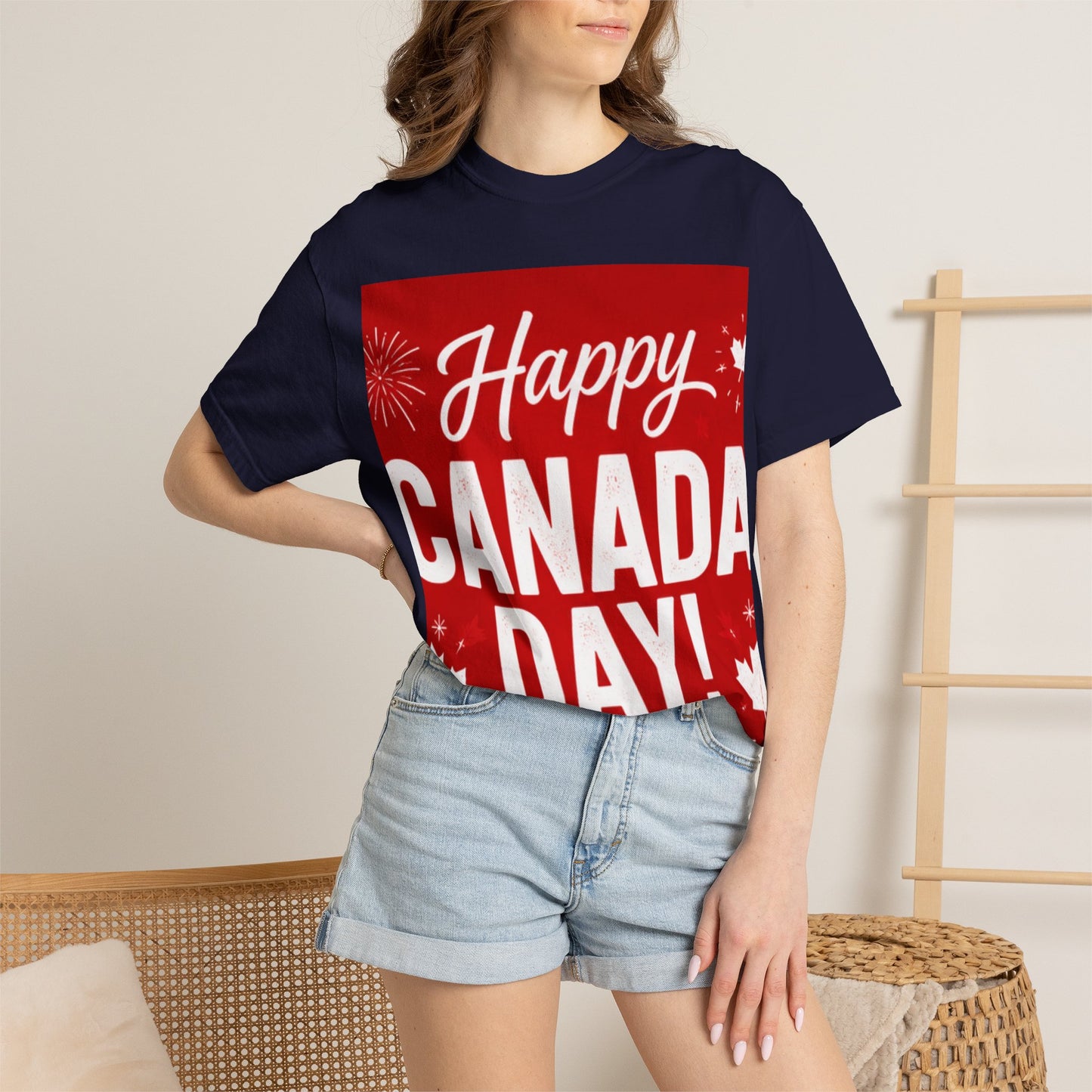 Happy Canada Day T-Shirt — Red Maple Leaf Canada Day Tee