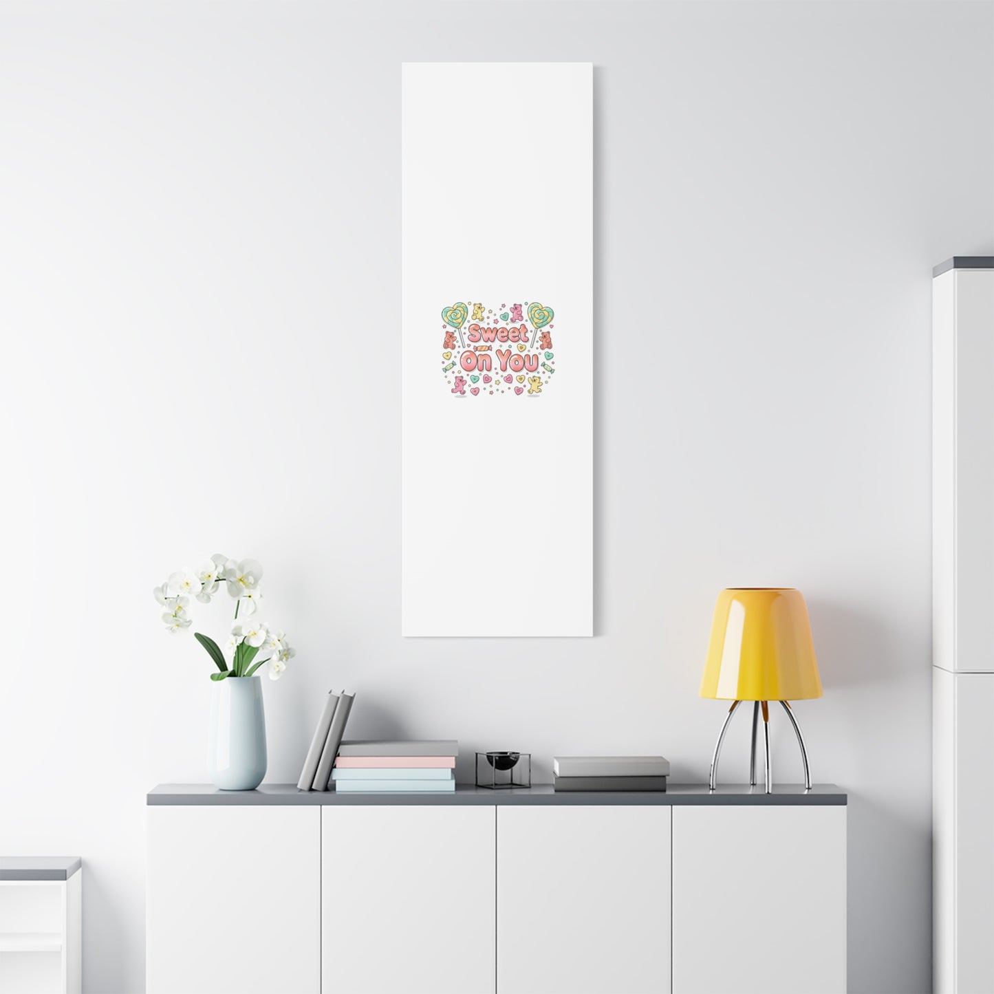 Sweet On You Canvas | Valentine Candycore heart candy pattern, pastel snackcore art