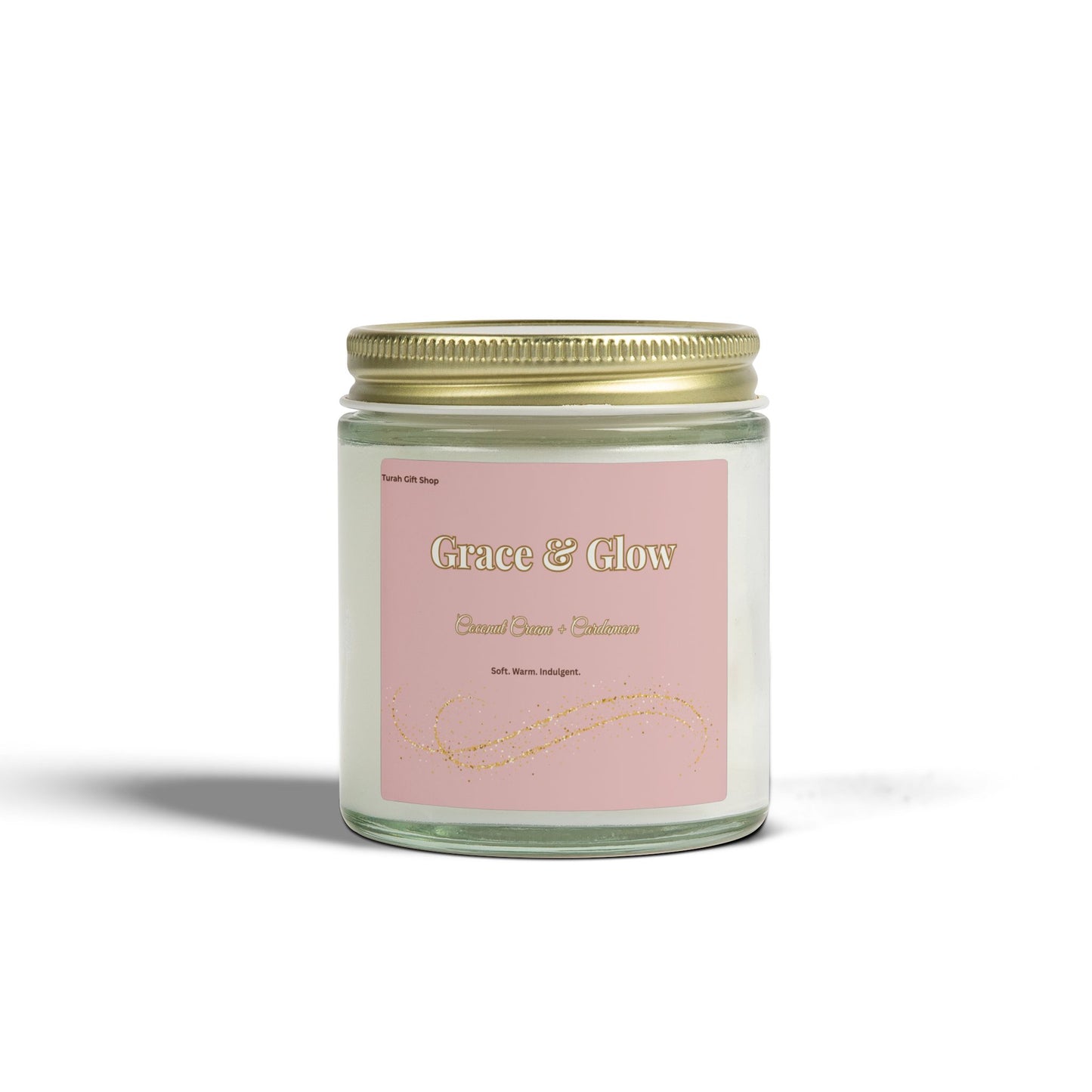 Coconut Apricot Scented Candle (4oz/9oz) – Grace & Glow Jar