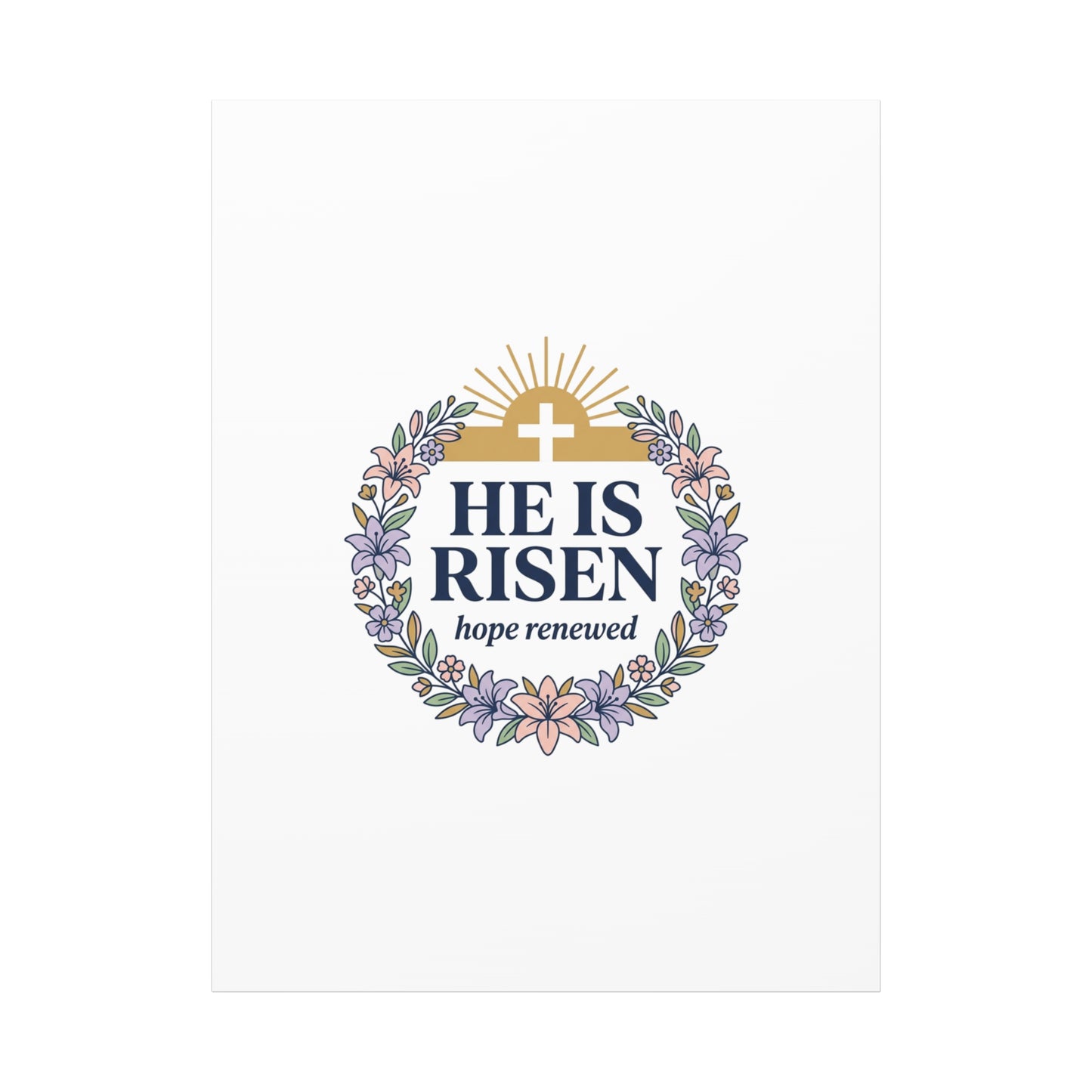 He Is Risen Canvas | Christian Easter Wall Art, Resurrection Scripture