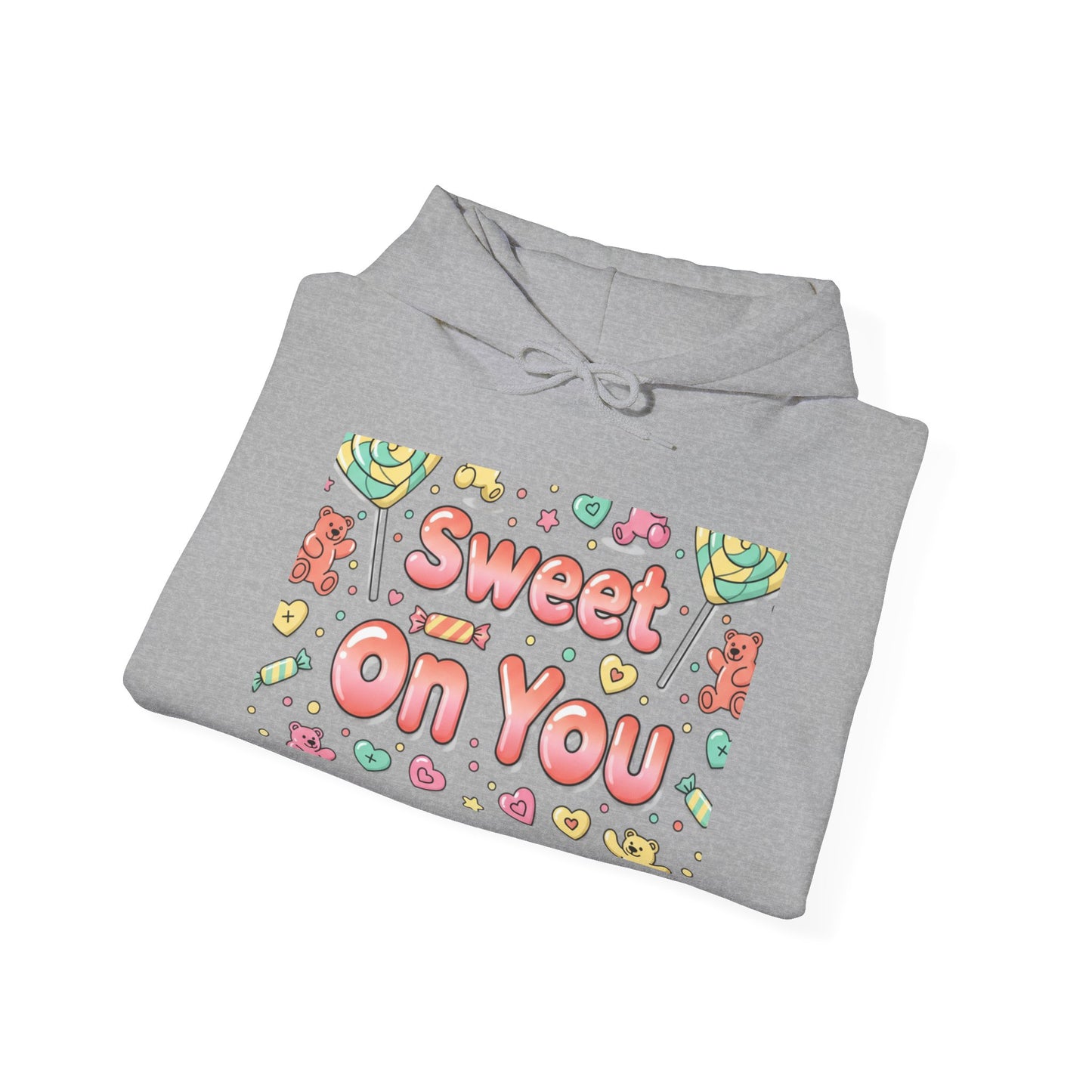 Sweet on You Hooded Sweatshirt | Cute Script Typography, Valentine Inspired