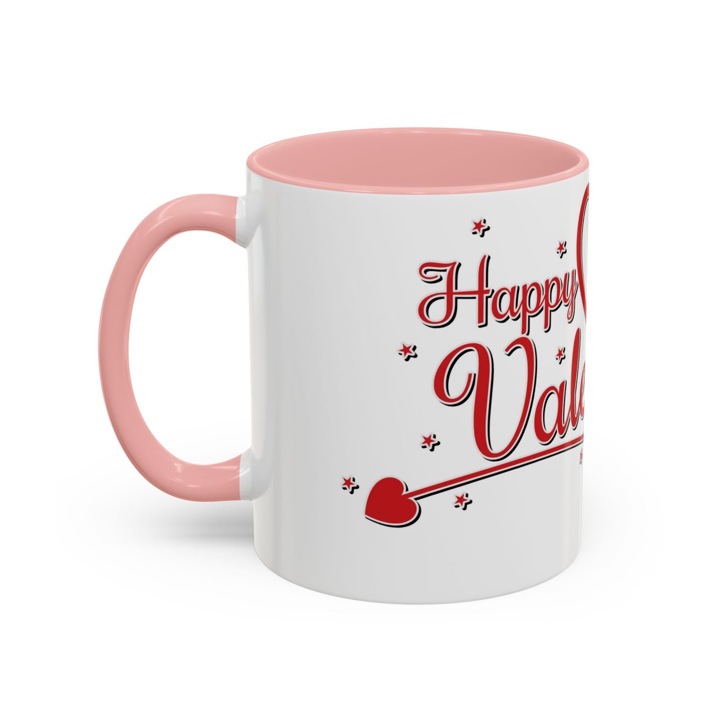 Happy Valentine's Day Heart Design Mug | Accent Coffee Mug 11oz/15oz
