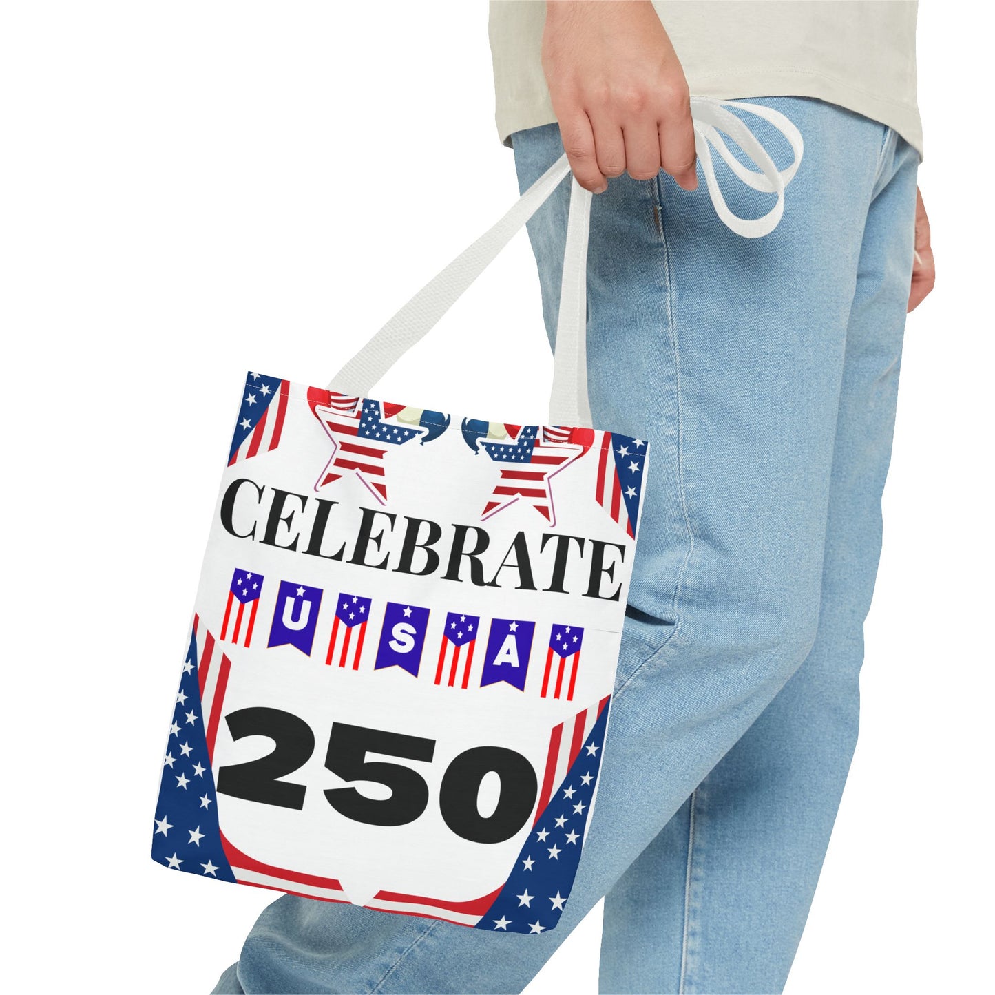 Celebrate USA 250 Tote Bag | 4th of July bag for firework