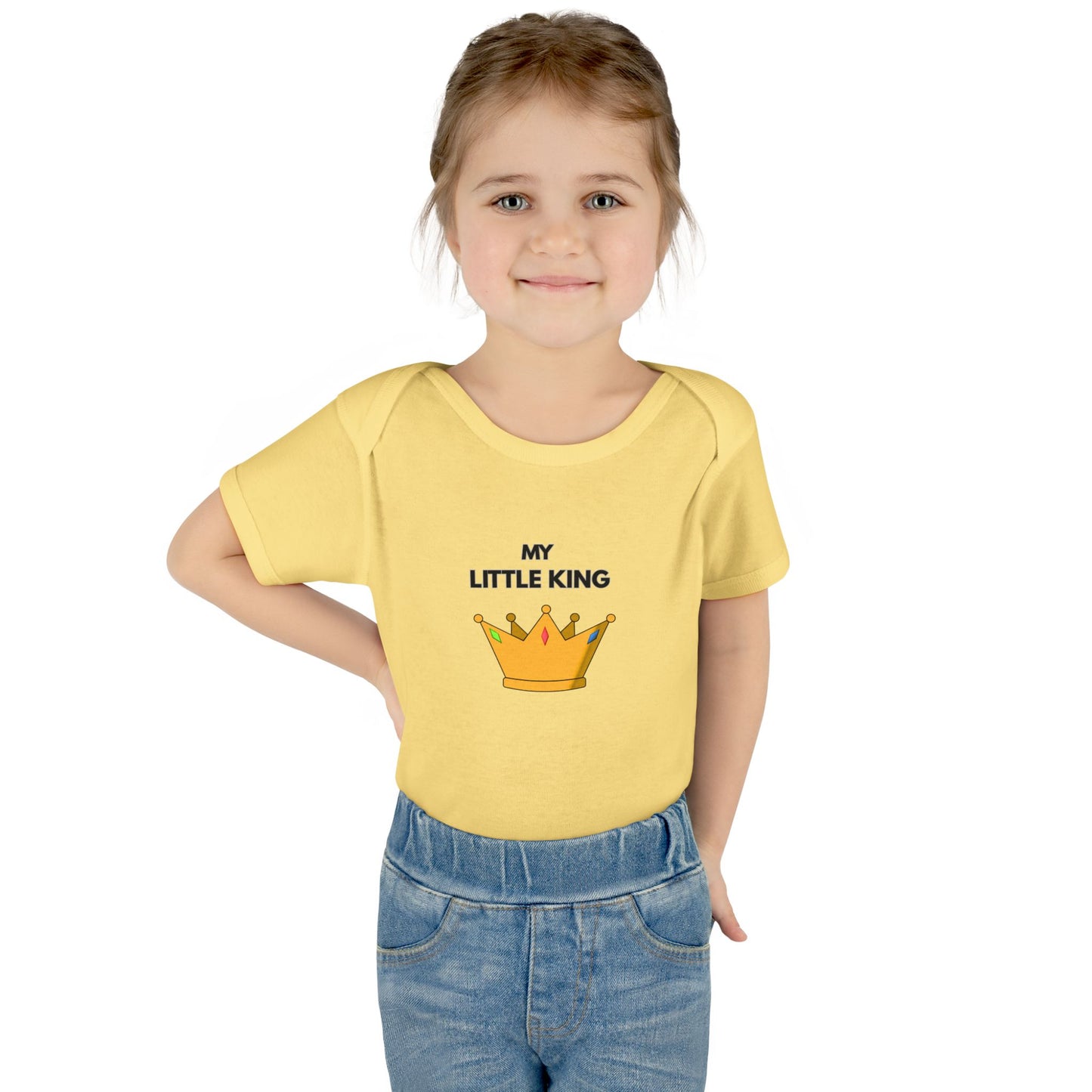 Infant Bodysuit — "My Little King" Baby Onesie