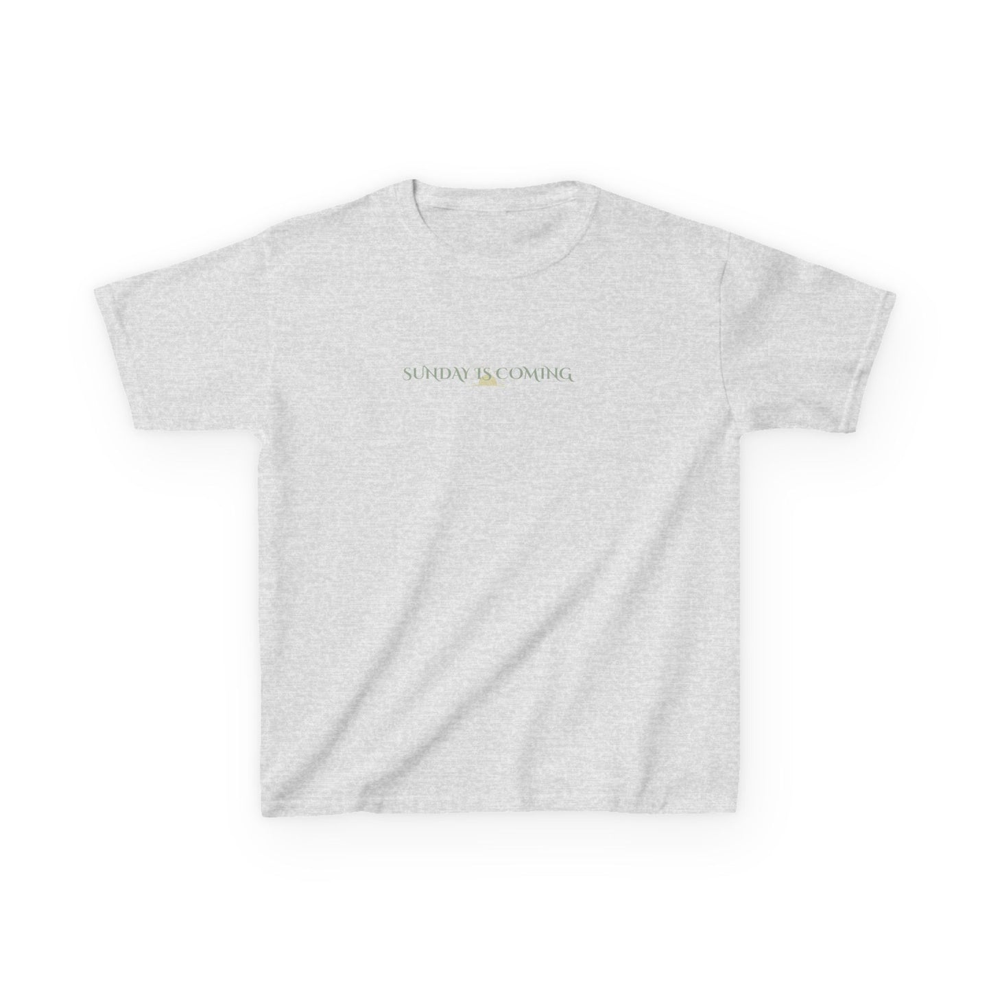 Kids Tee — Minimal "Always Be Curious" Rainbow Text
