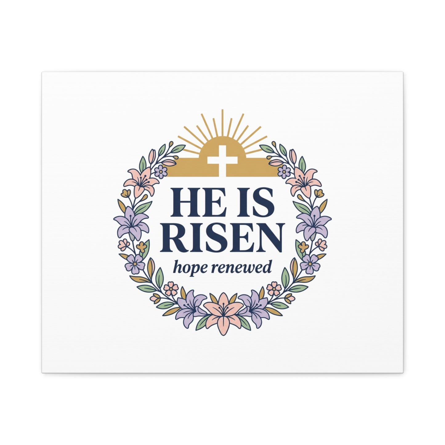 He Is Risen Canvas | Christian Easter Wall Art, Resurrection Scripture