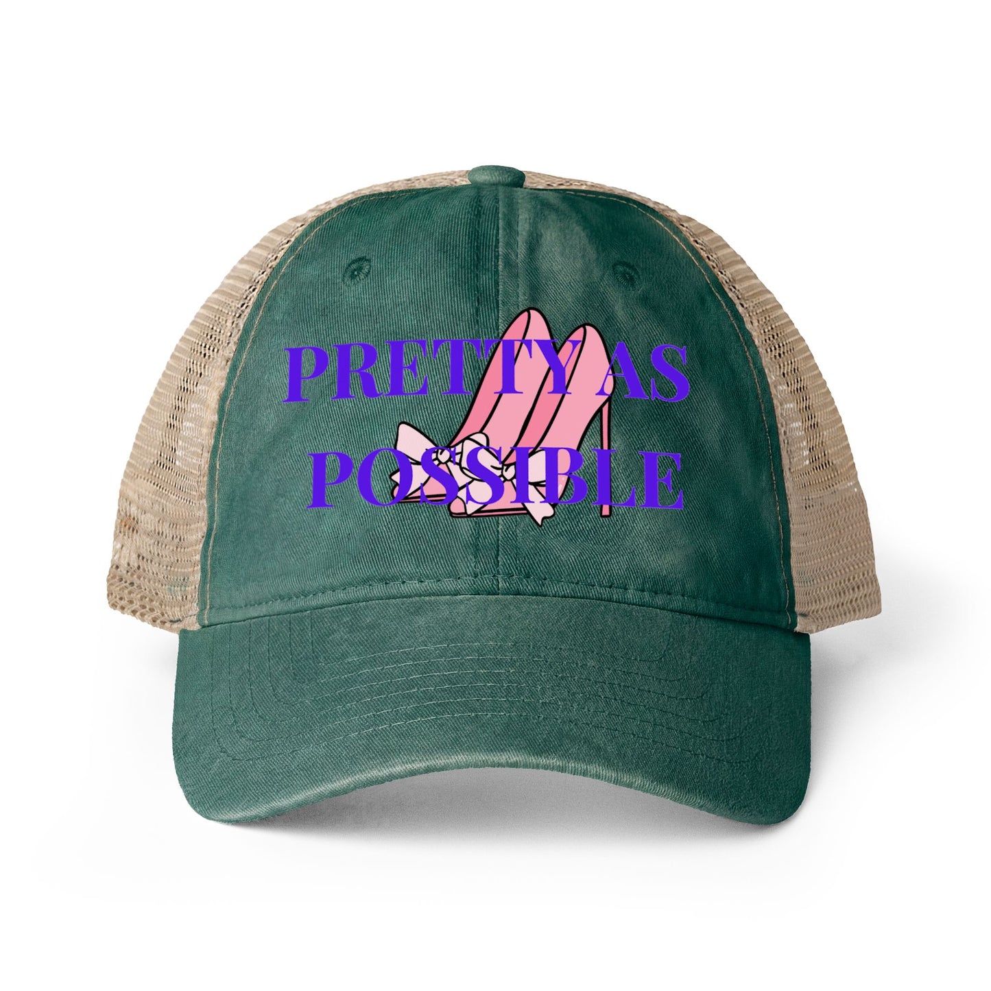 Pretty Is Possible Embroidered Trucker Hat  Inspirational Womens Cap Trendy  Hat  Cute Motivational Gif