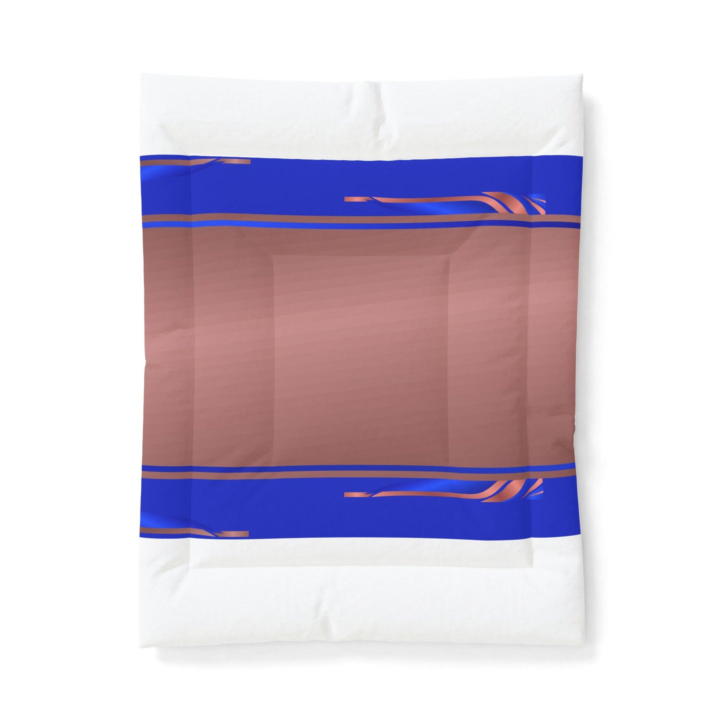 Brown and Blue Minimal Plush Comforter Cotton Comforter | Soft, Minimal Bedding
