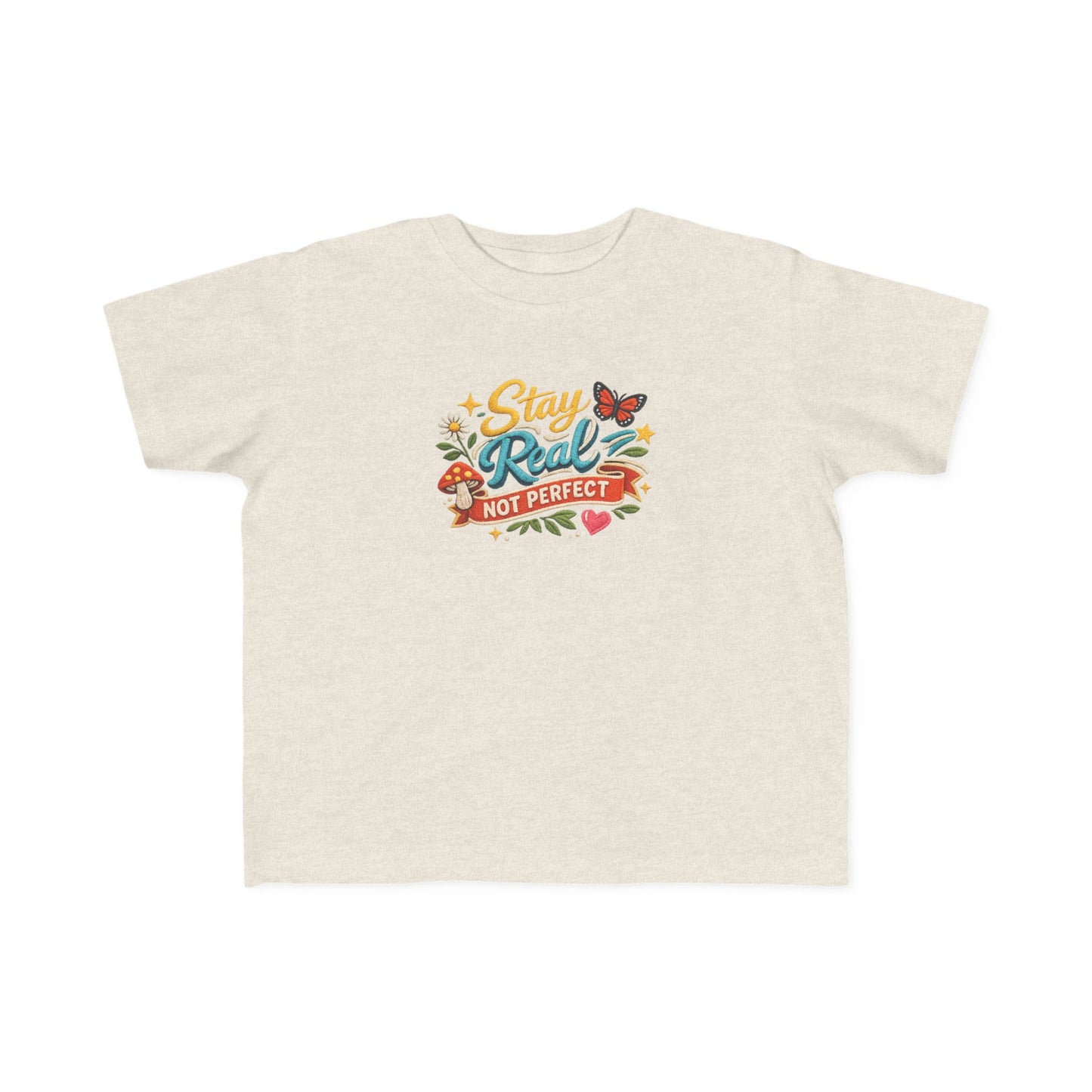 Dream Big Babe Toddler Tee | Retro Floral Butterfly Graphic
