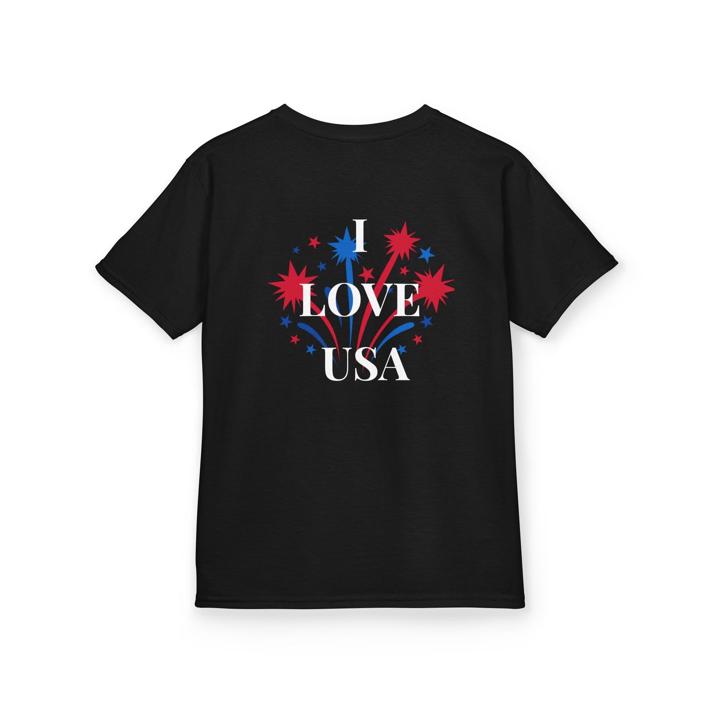 America 250 Kids Tee | Patriotic Fireworks Fourth of July Shirt