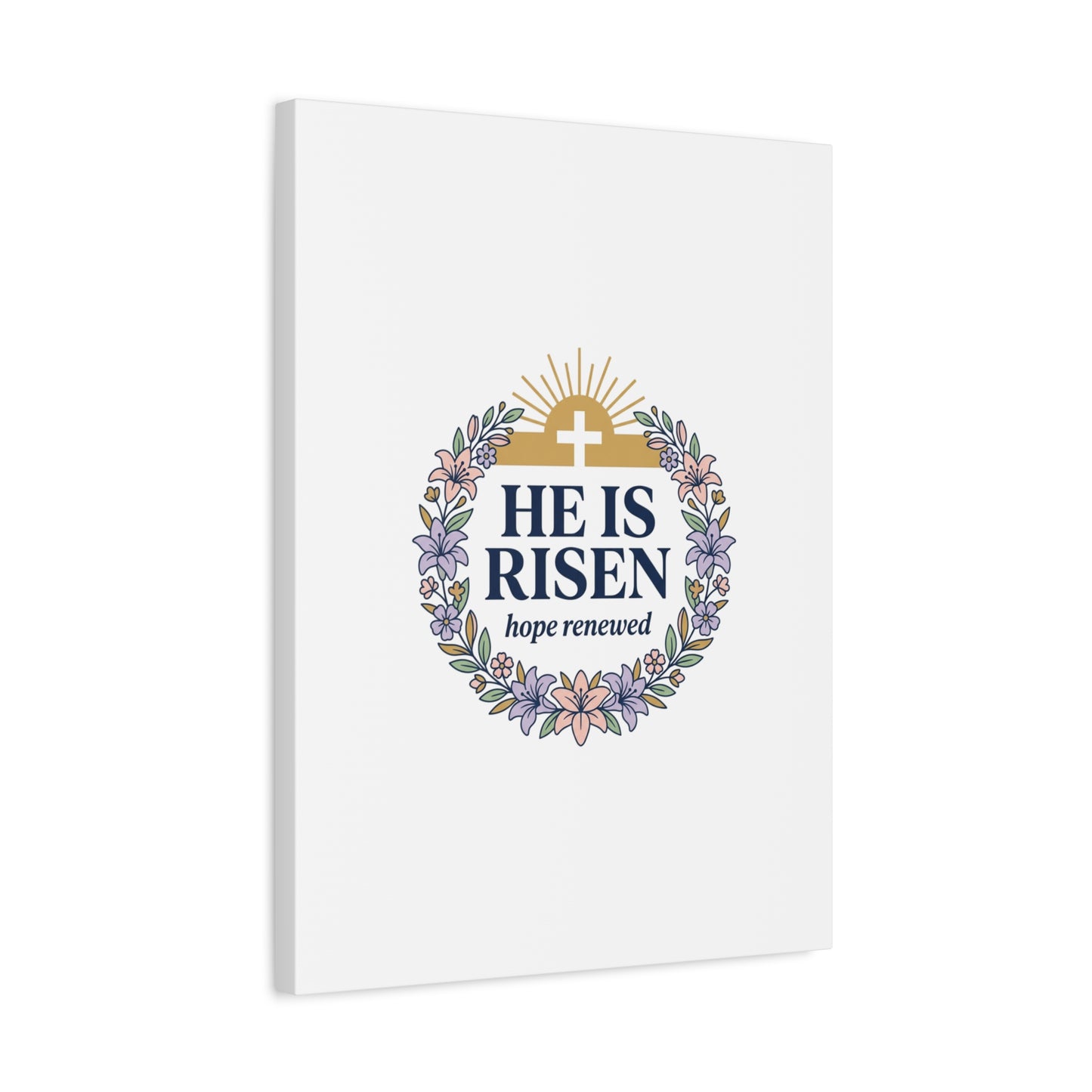 He Is Risen Canvas | Christian Easter Wall Art, Resurrection Scripture