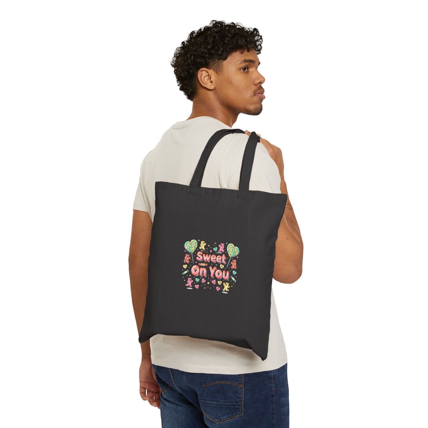 Sweet On You Tote, Valentine Candycore, pastel candy-heart pattern