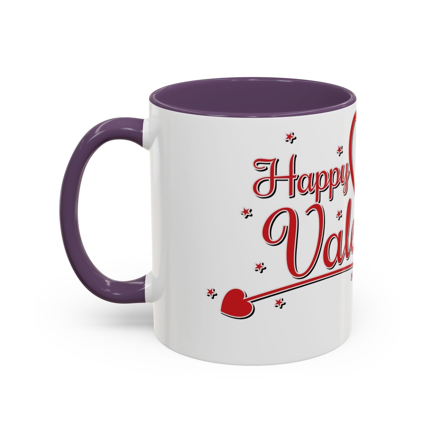 Happy Valentine's Day Heart Design Mug | Accent Coffee Mug 11oz/15oz