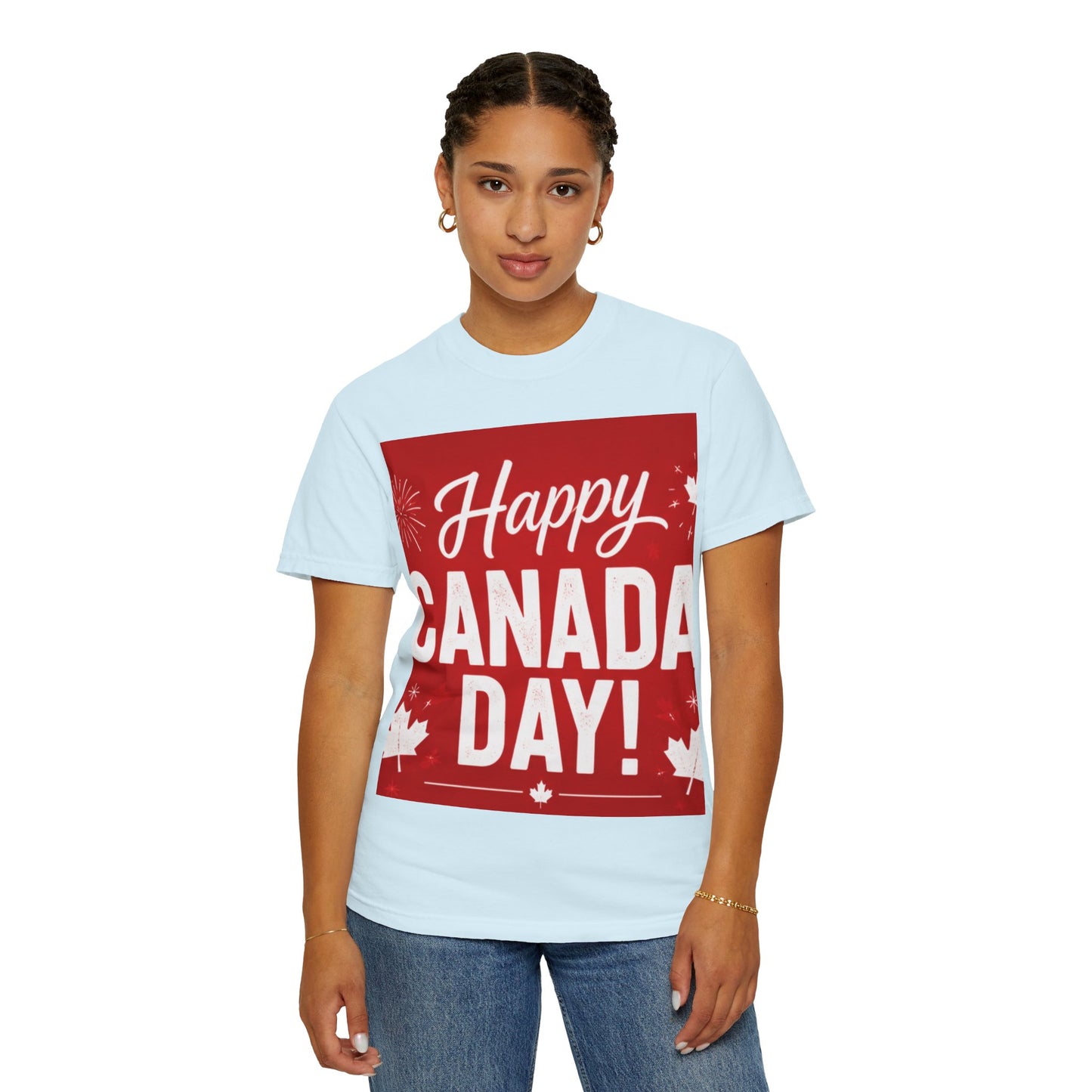 Happy Canada Day T-Shirt — Red Maple Leaf Canada Day Tee