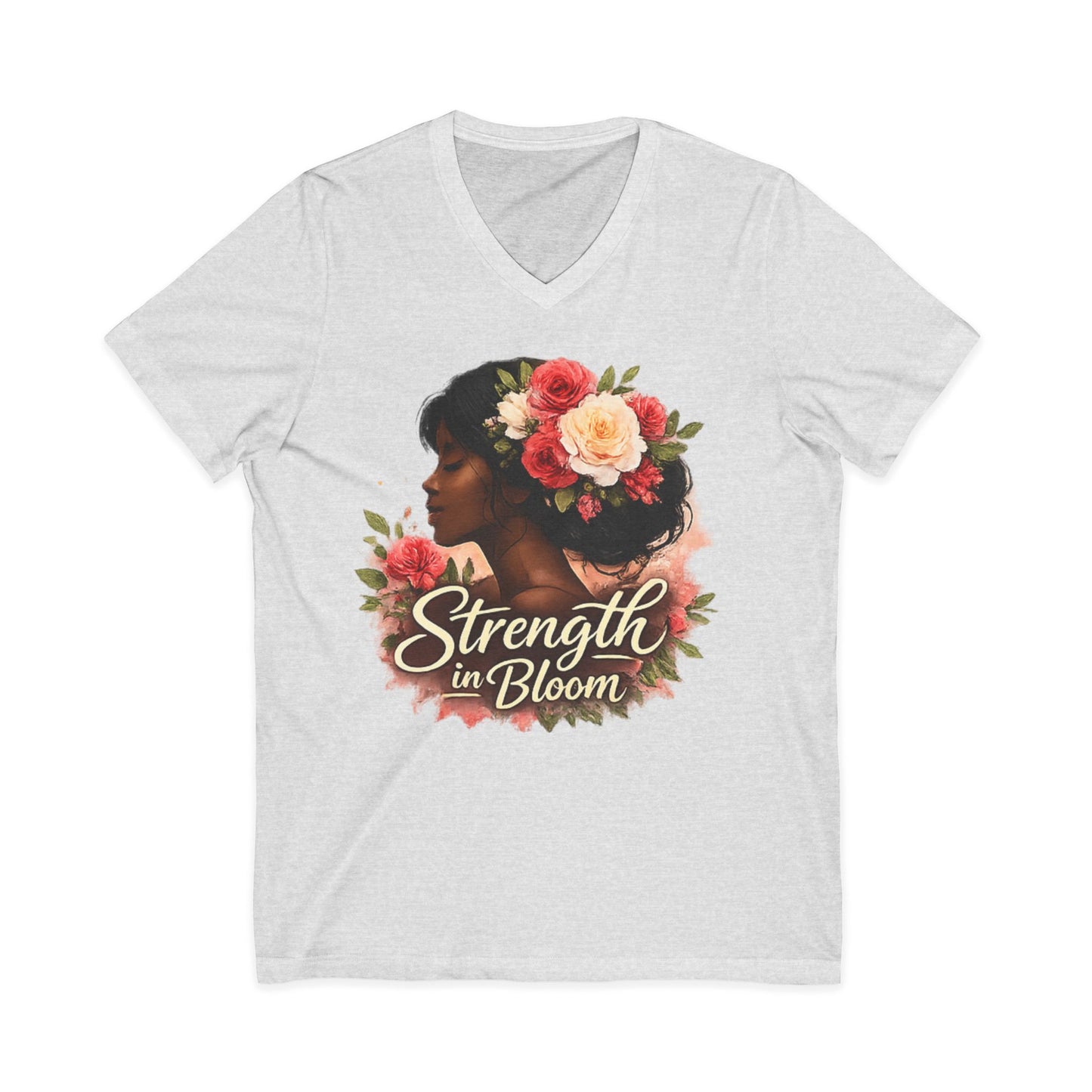 Strength in Bloom V-Neck Tee
