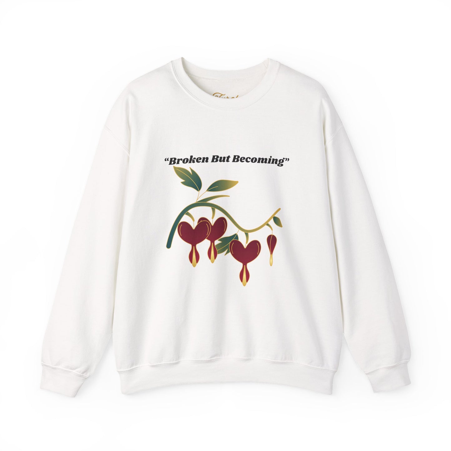 Ladies Pullover Sweatshirt Broken But Becoming