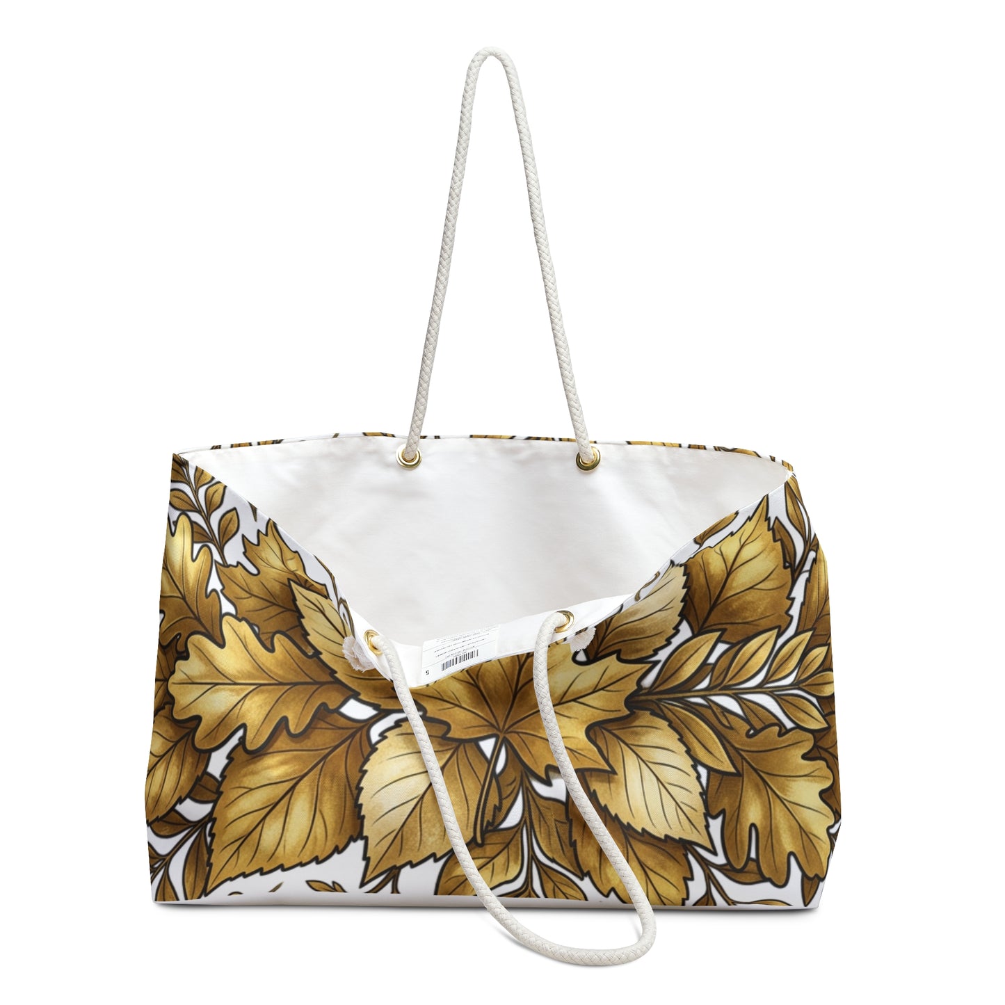 Autumn Gold Leaf Weekender Bag