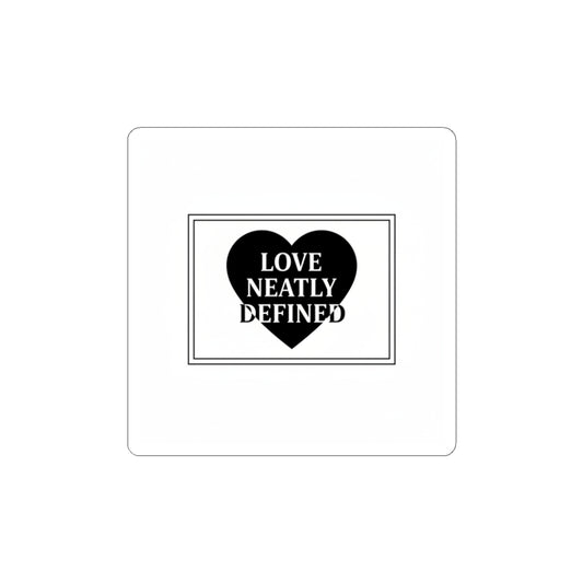 Love Neatly Defined sticker | Editorial black and white romance, minimal typography