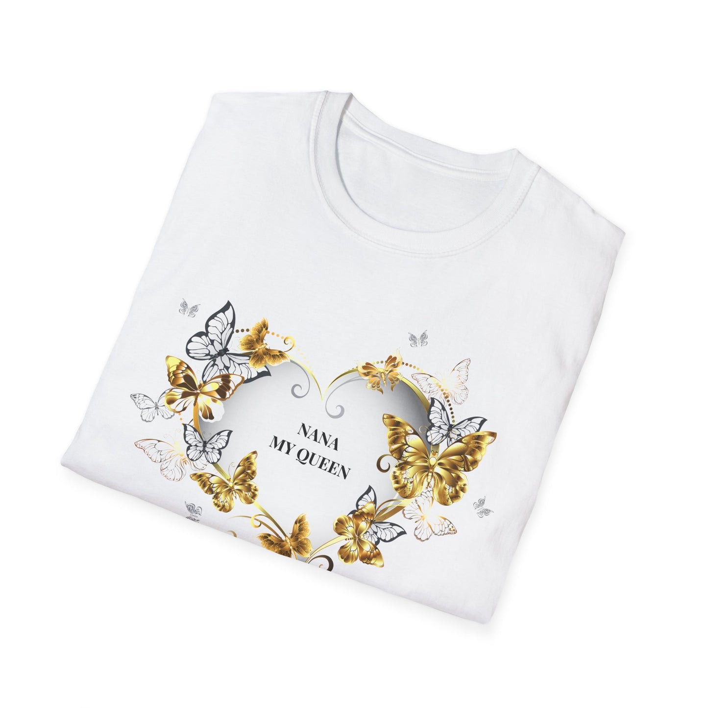 Nana My Queen Butterfly Heart T-Shirt — Grandma Mother's Day Gift