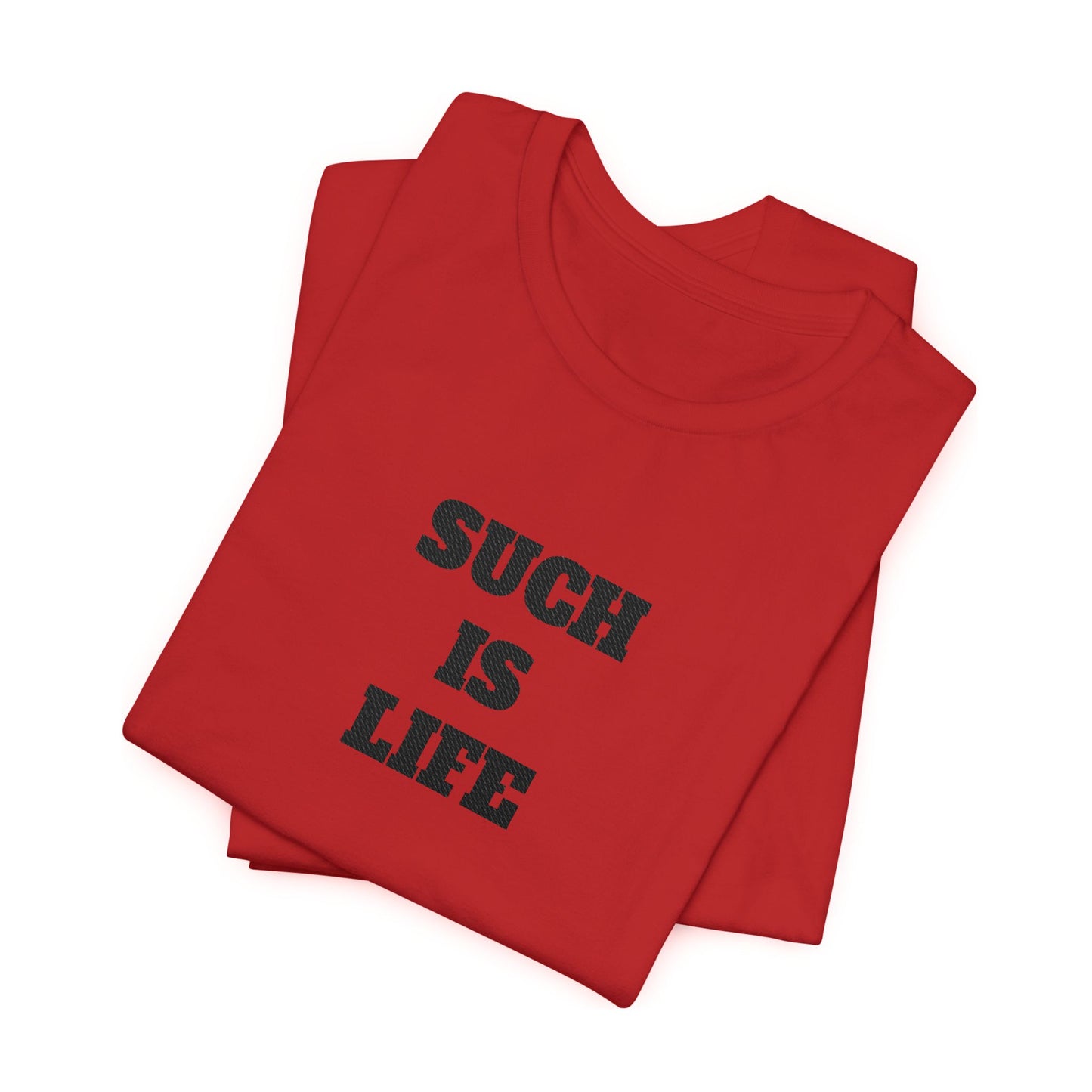 Such Is Life tee | Minimalist typographic shirt, black text on white