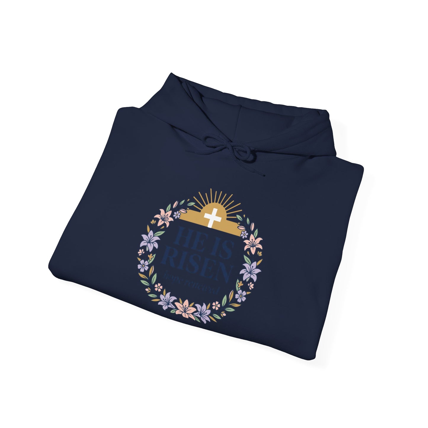 He Is Risen wreath hoodie | Christian Easter sweatshirt, resurrection apparel