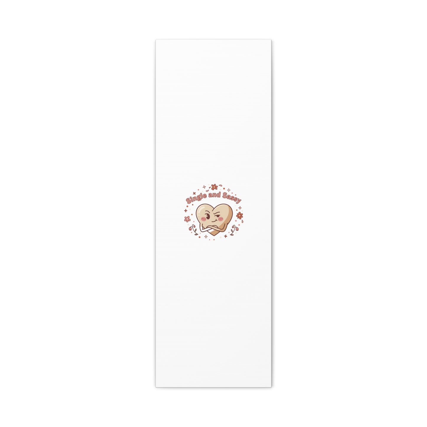 Single and Sassy Heart Canvas | Anti‑Valentine, Pastel Cynic Wall Art