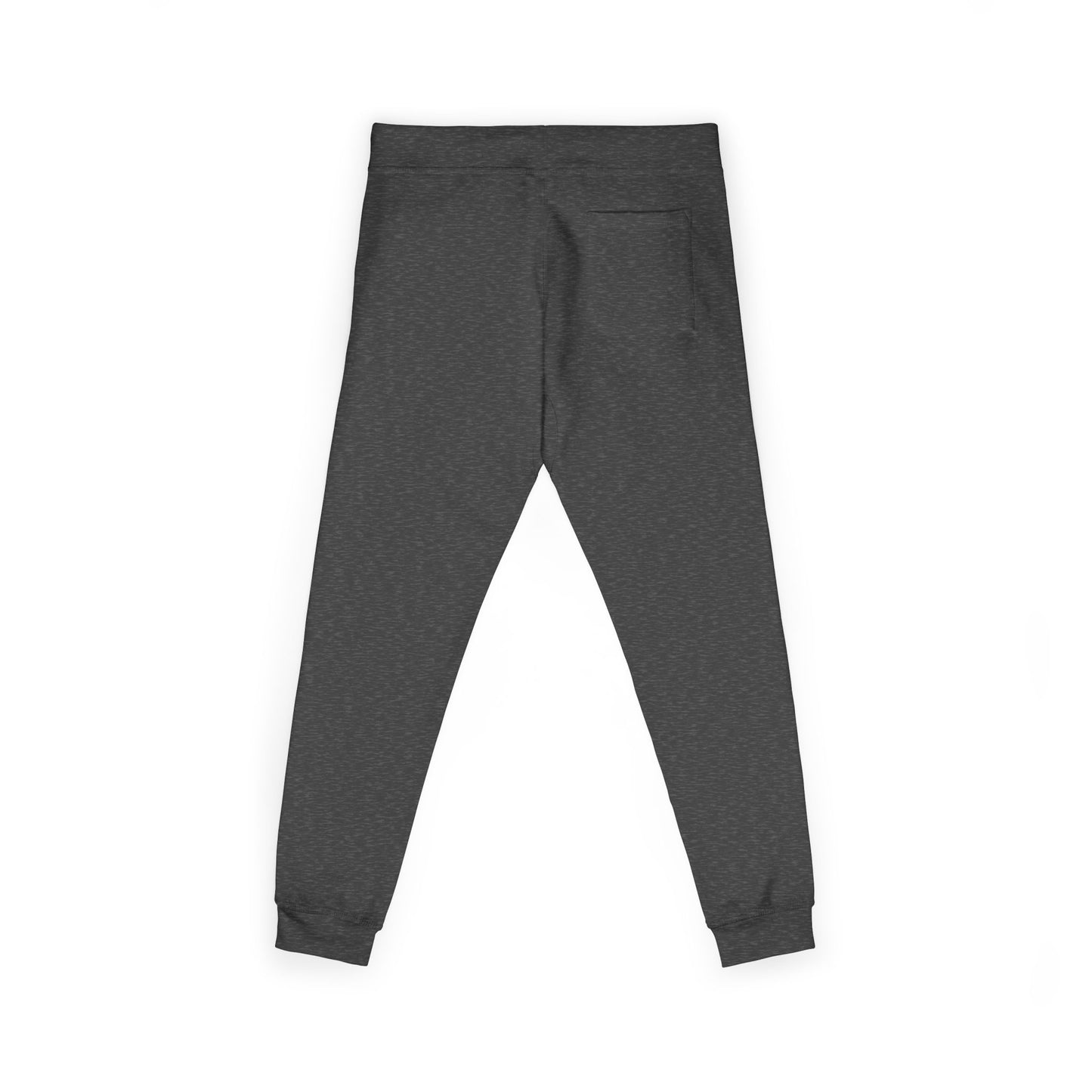Embroidered Star Patch Sweatpants — White Fleece Joggers
