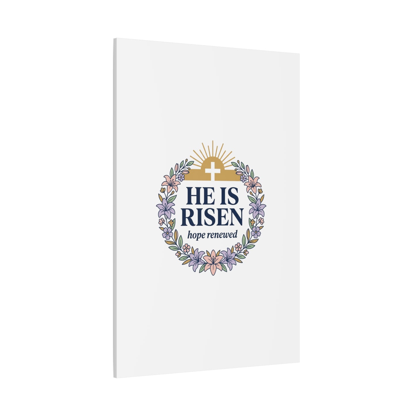 He Is Risen Canvas | Christian Easter Wall Art, Resurrection Scripture