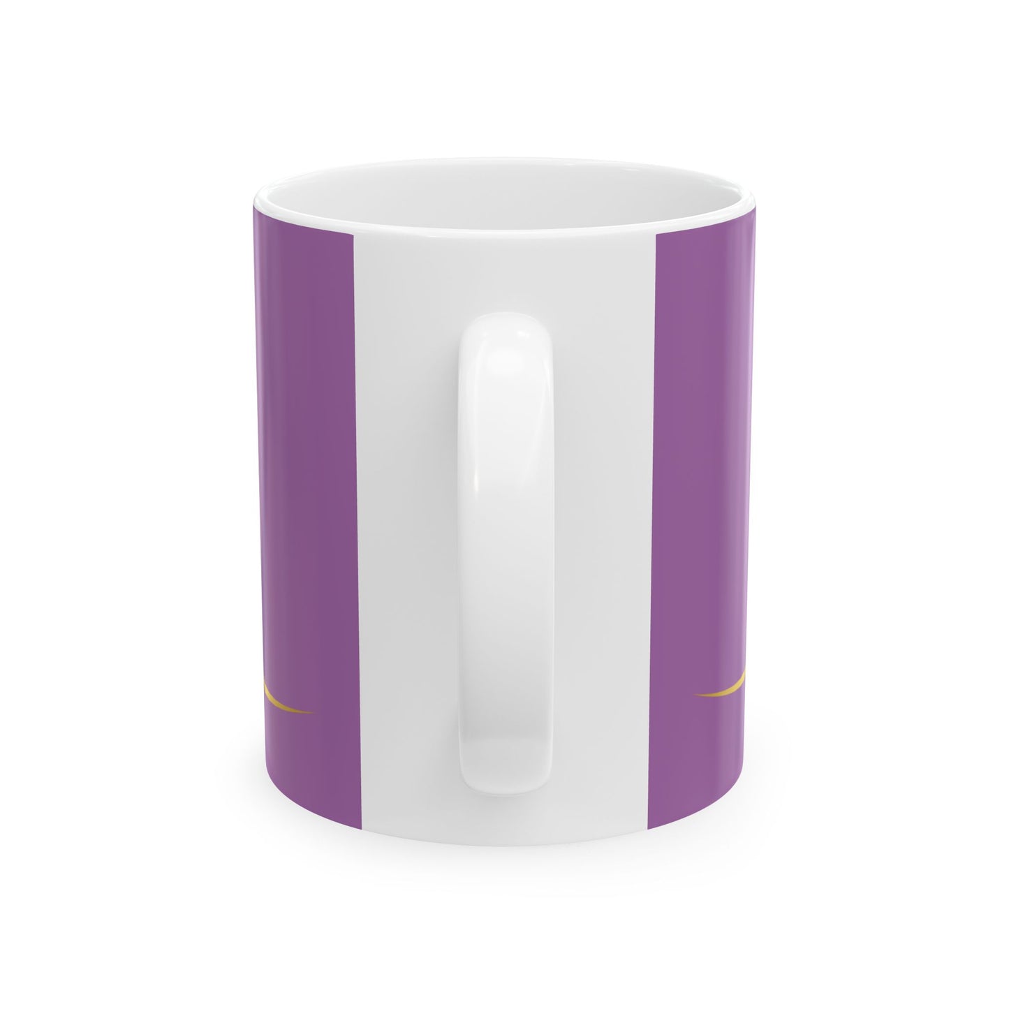 Blessed Mama Ceramic Mug — Purple & Gold Heart Coffee Cup (11oz, 15oz)