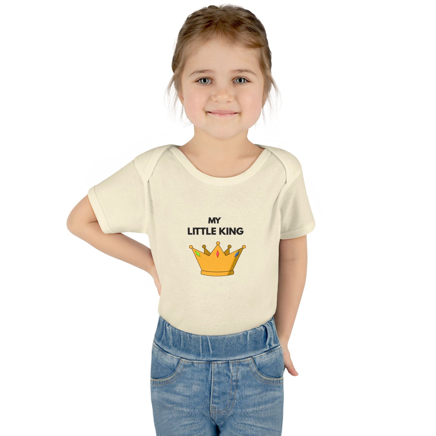 Infant Bodysuit — "My Little King" Baby Onesie