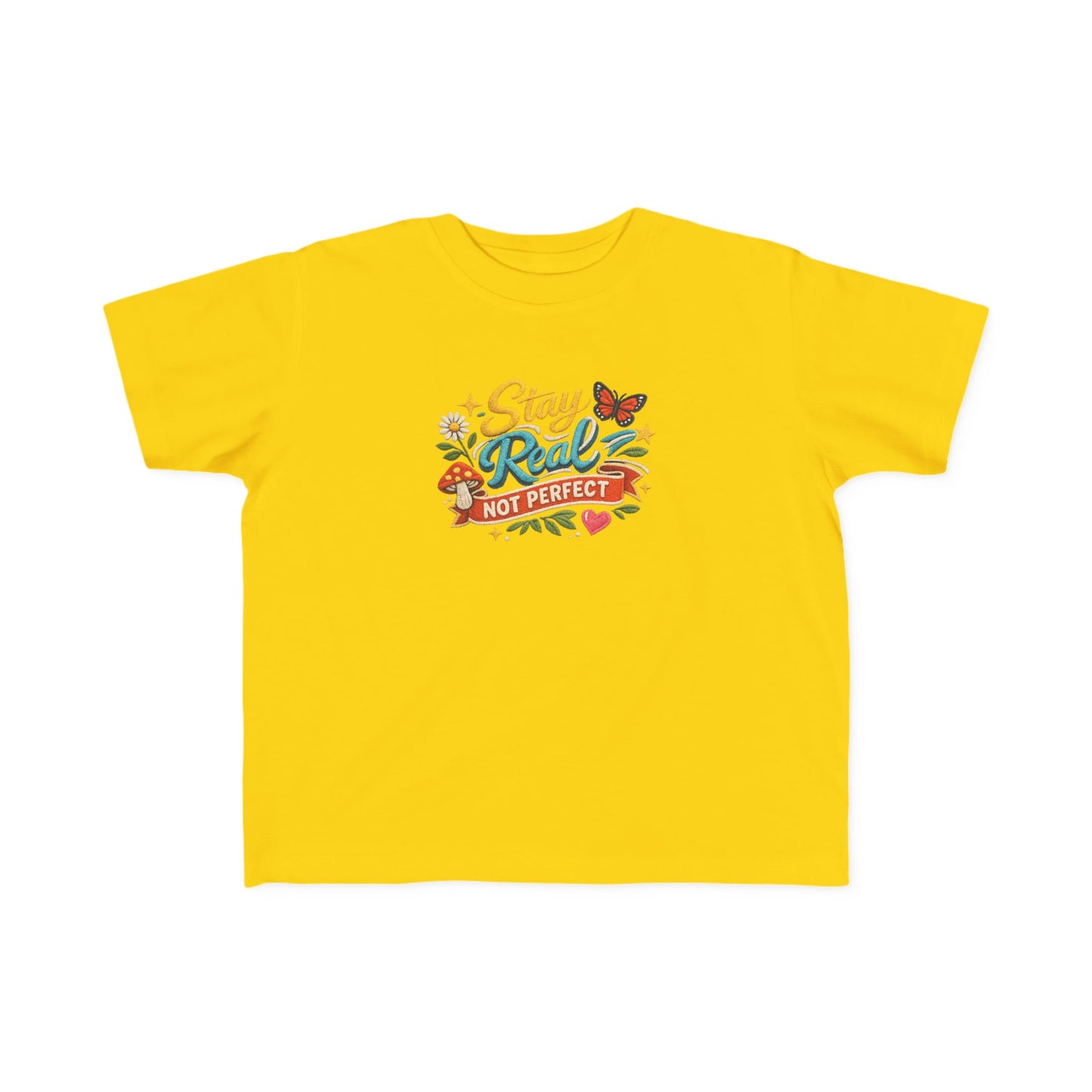 Dream Big Babe Toddler Tee | Retro Floral Butterfly Graphic