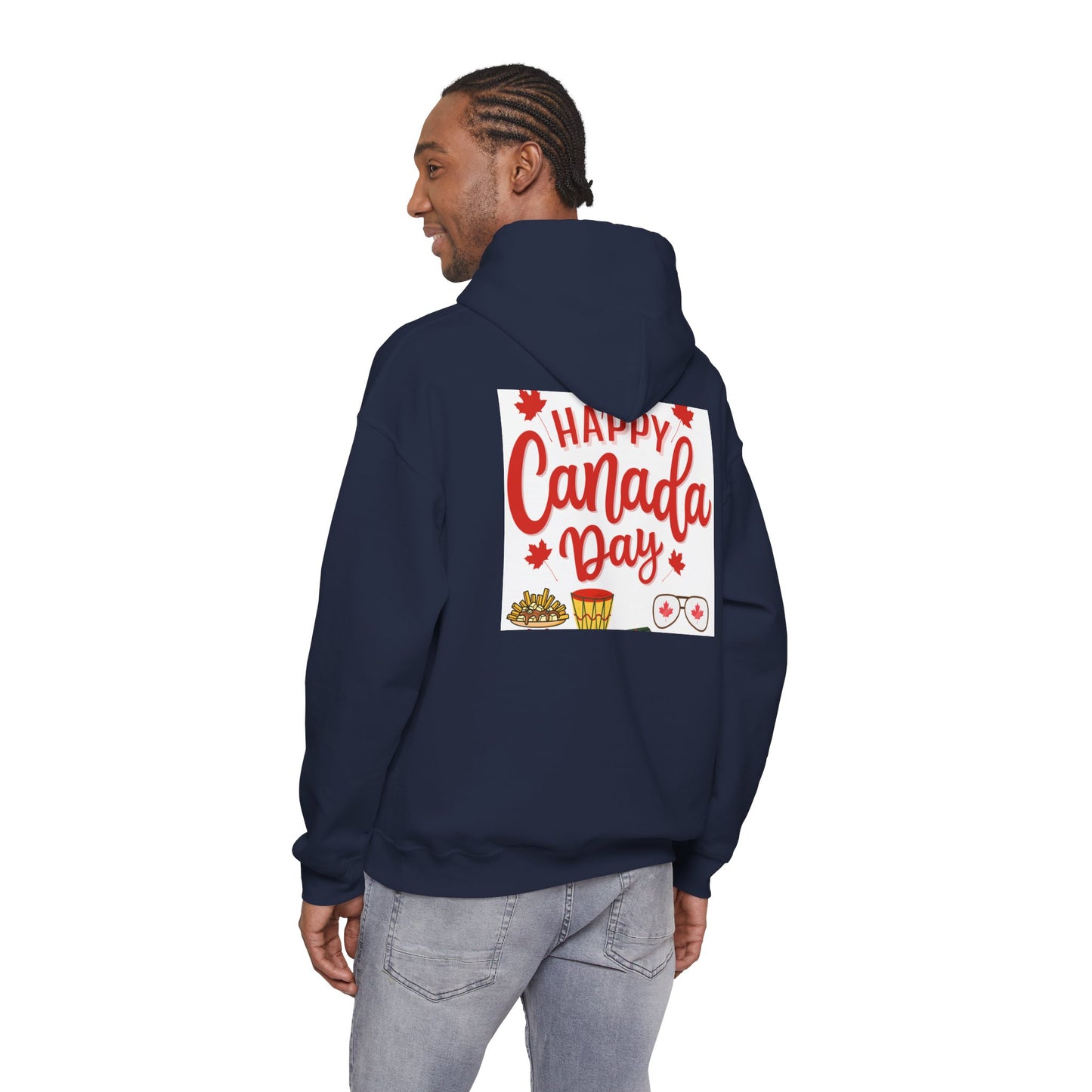 Canada Day Hoodie — "Happy Canada Day! Proud Canadian" Celebration Sweatshirt