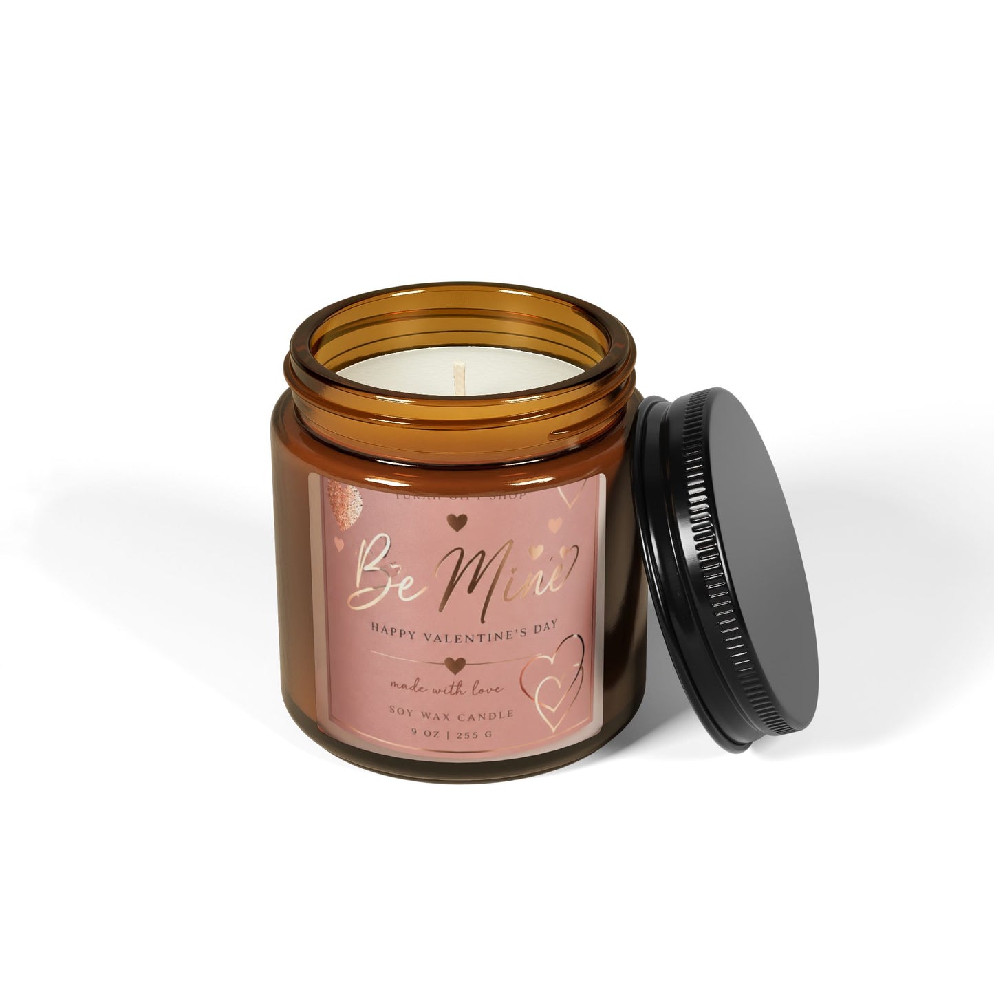 Blush & Gold Valentine Candle