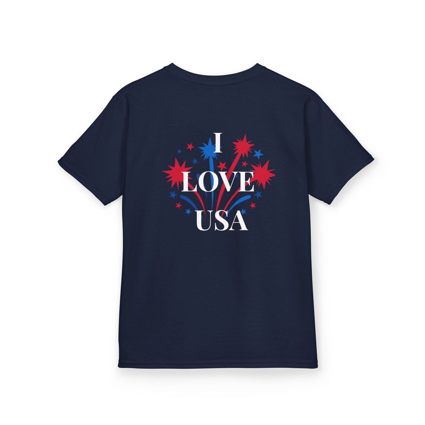 America 250 Kids Tee | Patriotic Fireworks Fourth of July Shirt