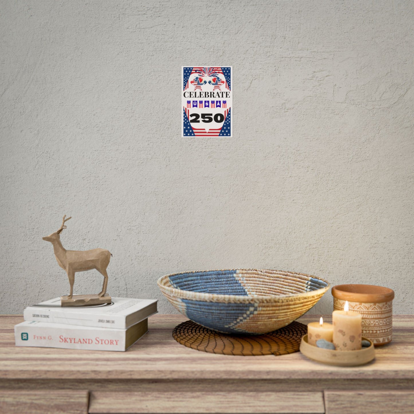 Celebrate USA 250 Rolled Poster | Patriotic Fourth of July Decor